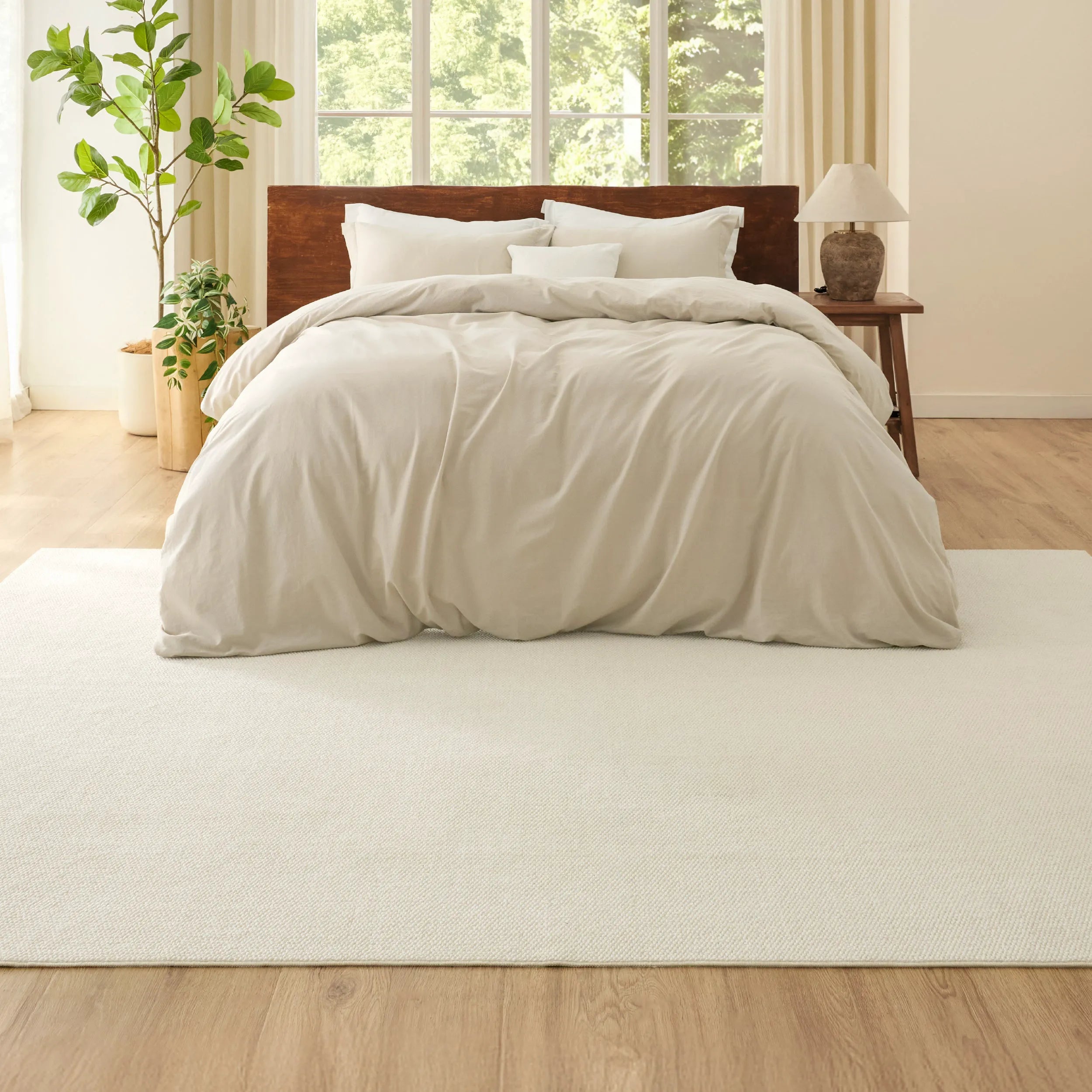 Faux Wool Area Rug