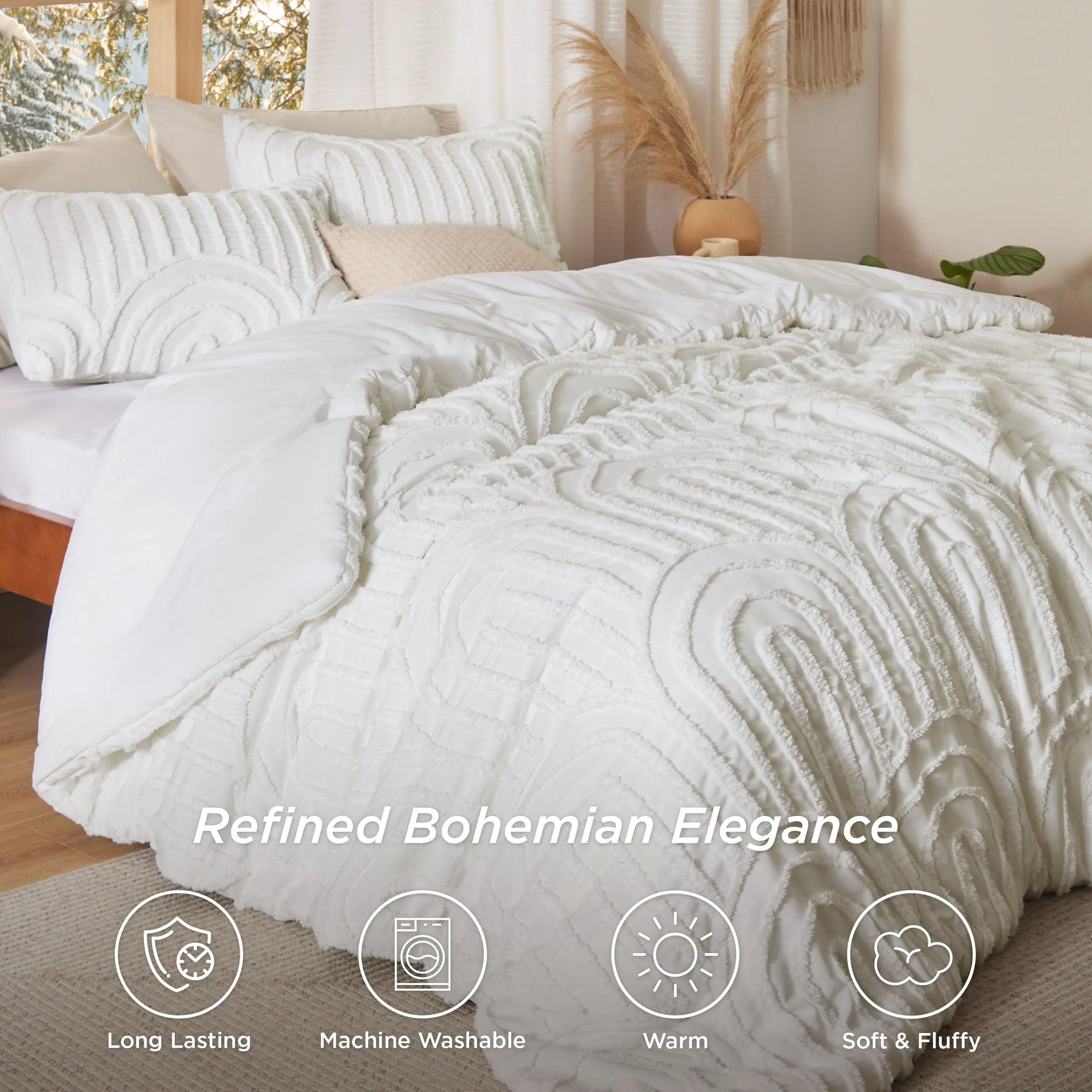 Fluffy Arch Tufted Comforter Set