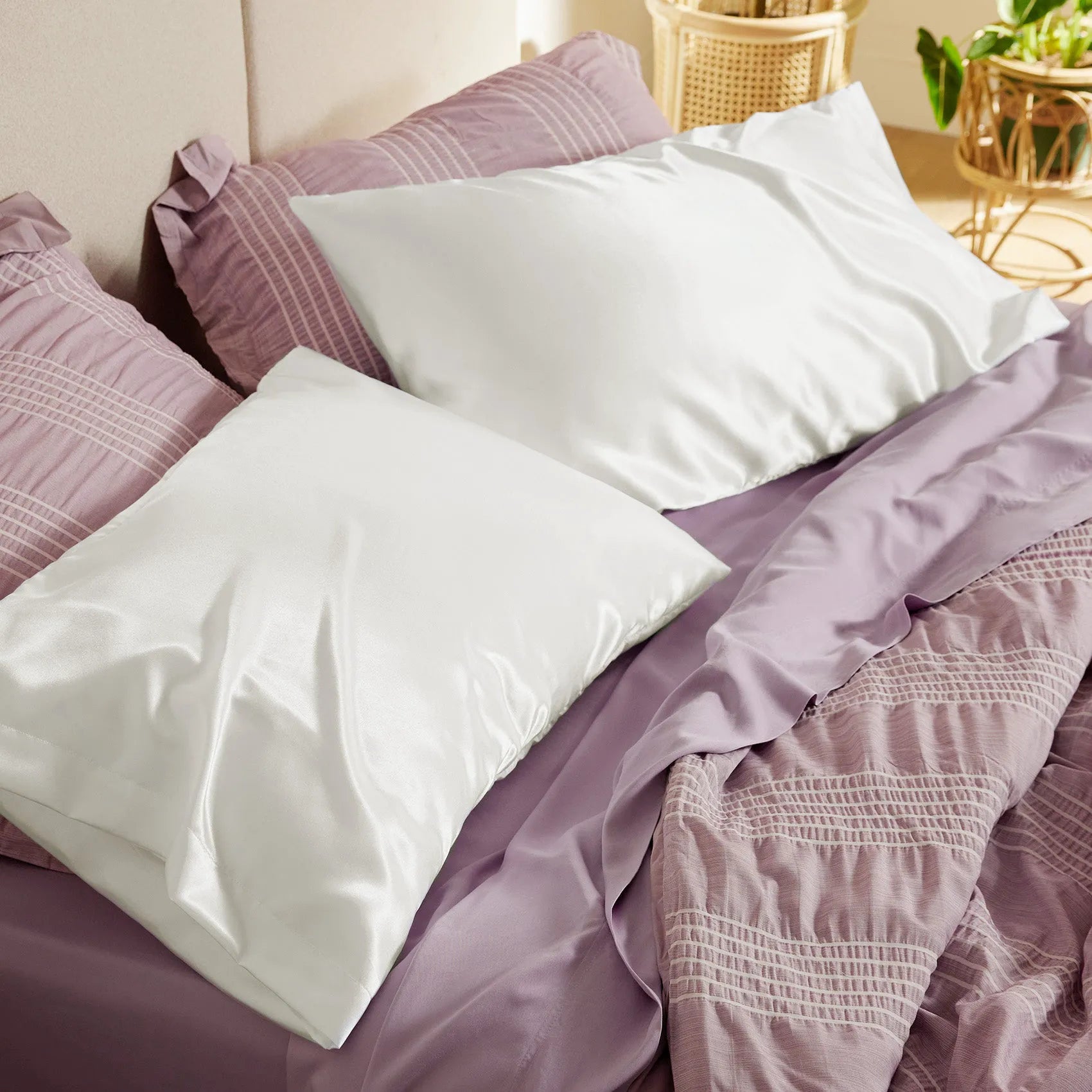 Luxurious Solid Satin Pillowcase