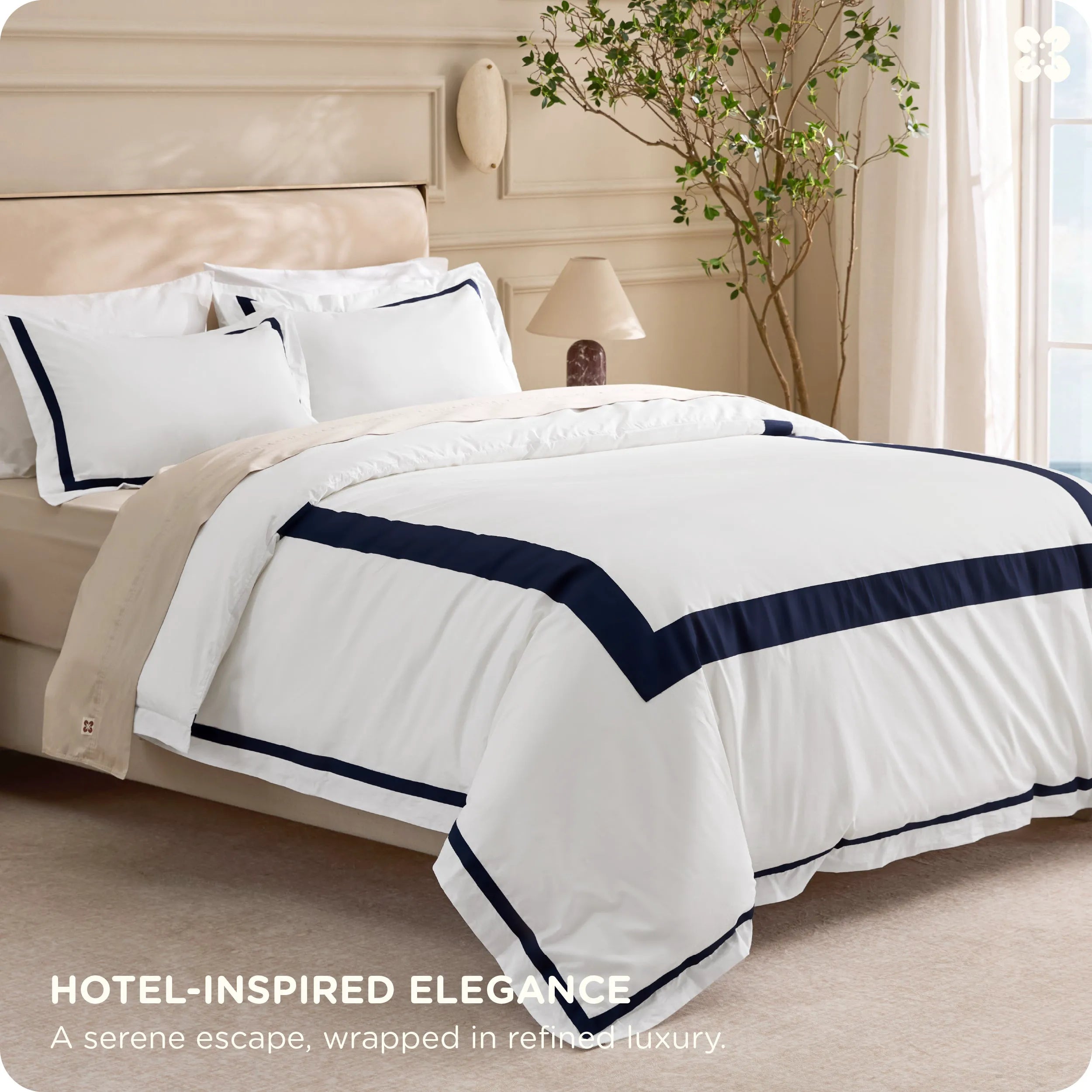 PureWoven™ Cotton Embroidered Hotel Duvet Cover Set