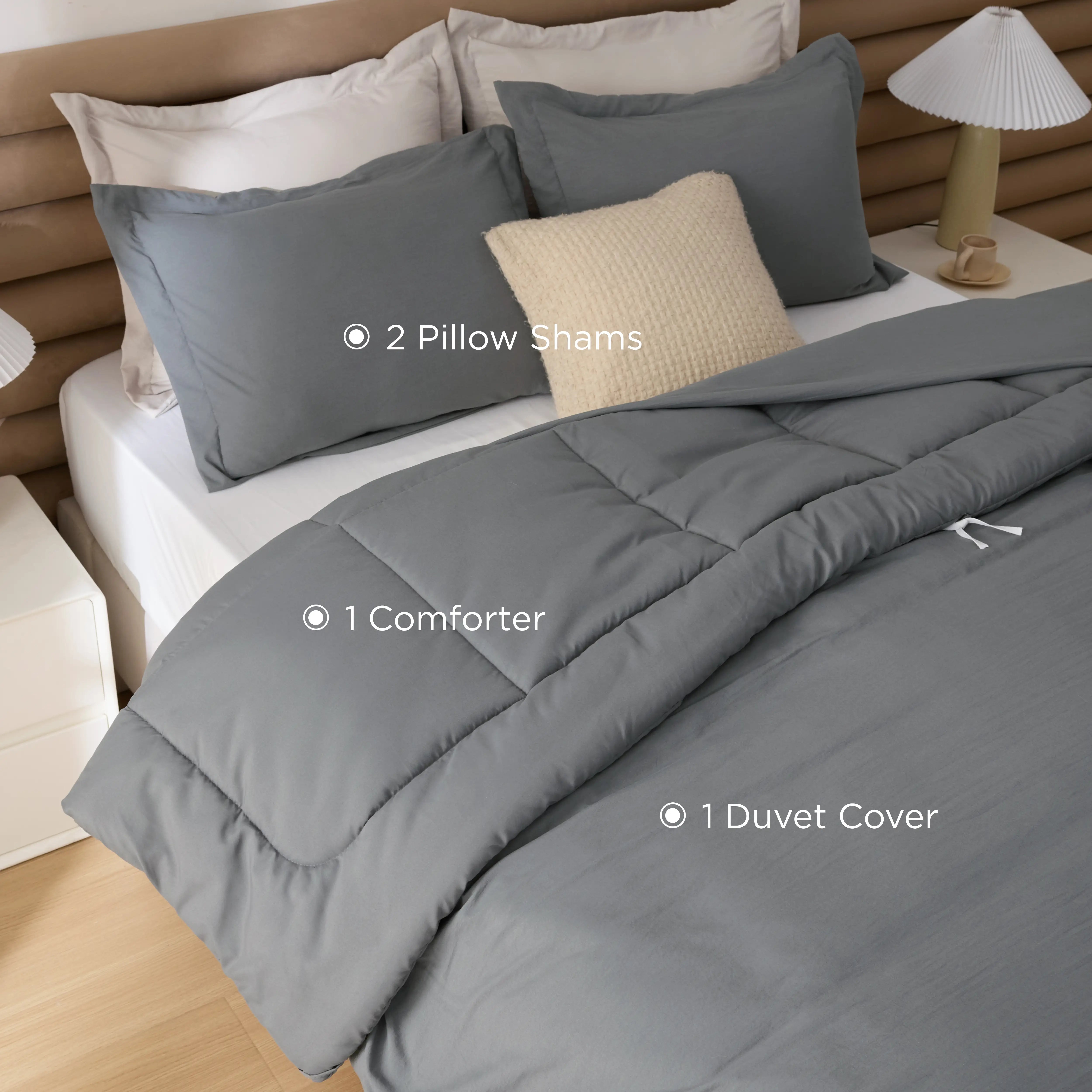 Prewashed Cotton-Like Down Alternative Bed-in-a-Bag