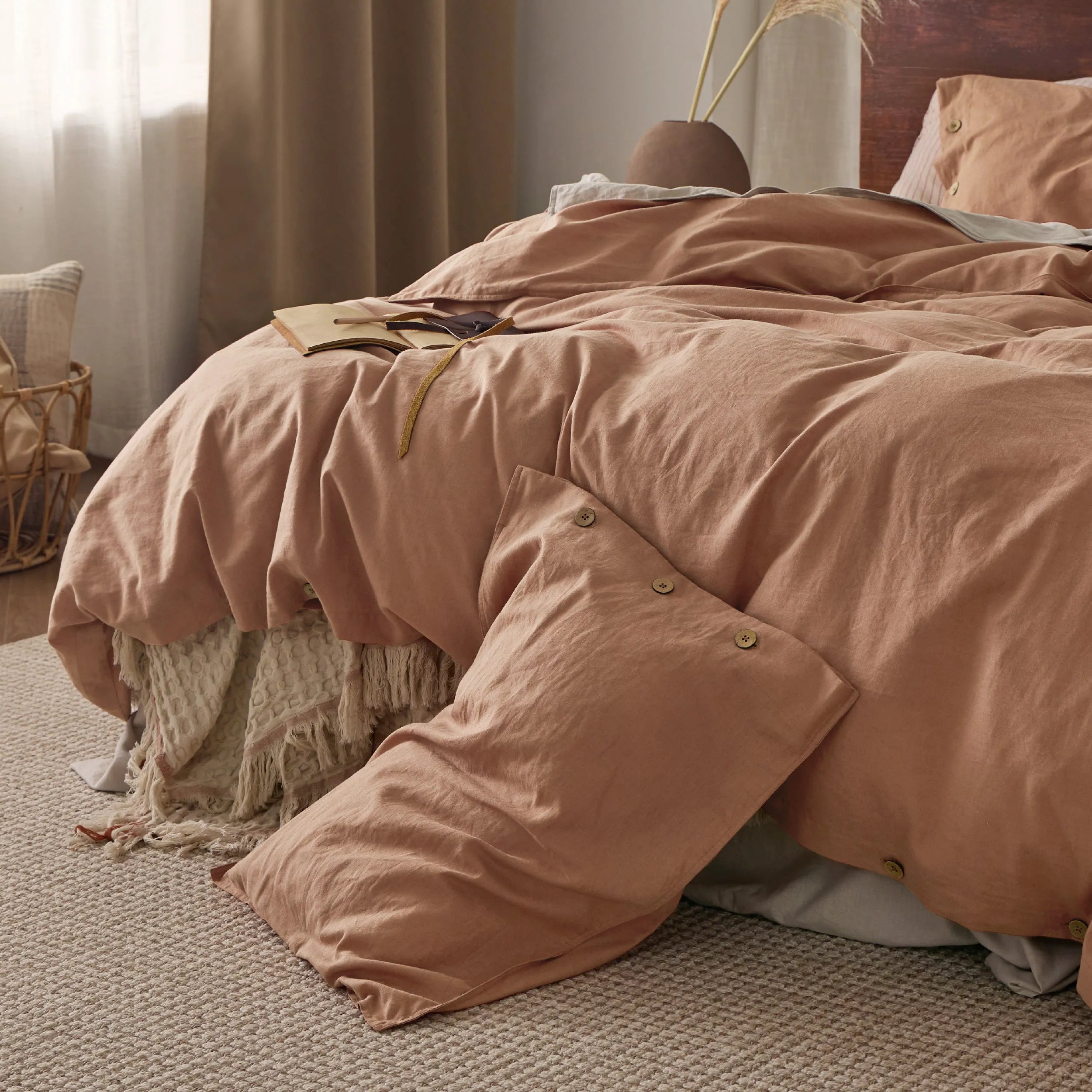 PureWoven™ Cotton-Linen Blend Duvet Cover Set