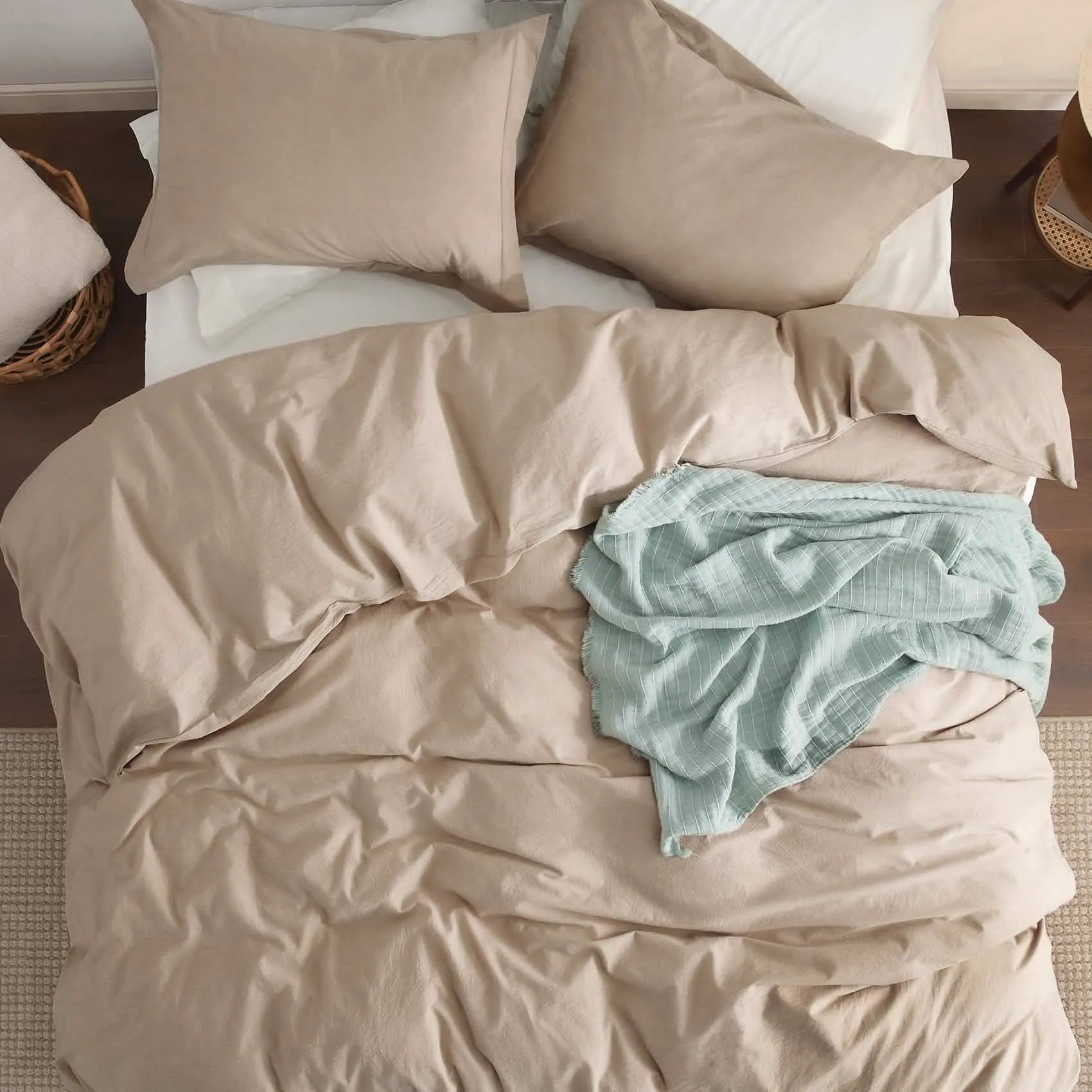 PureWoven™ Washed Cotton Duvet Cover Set