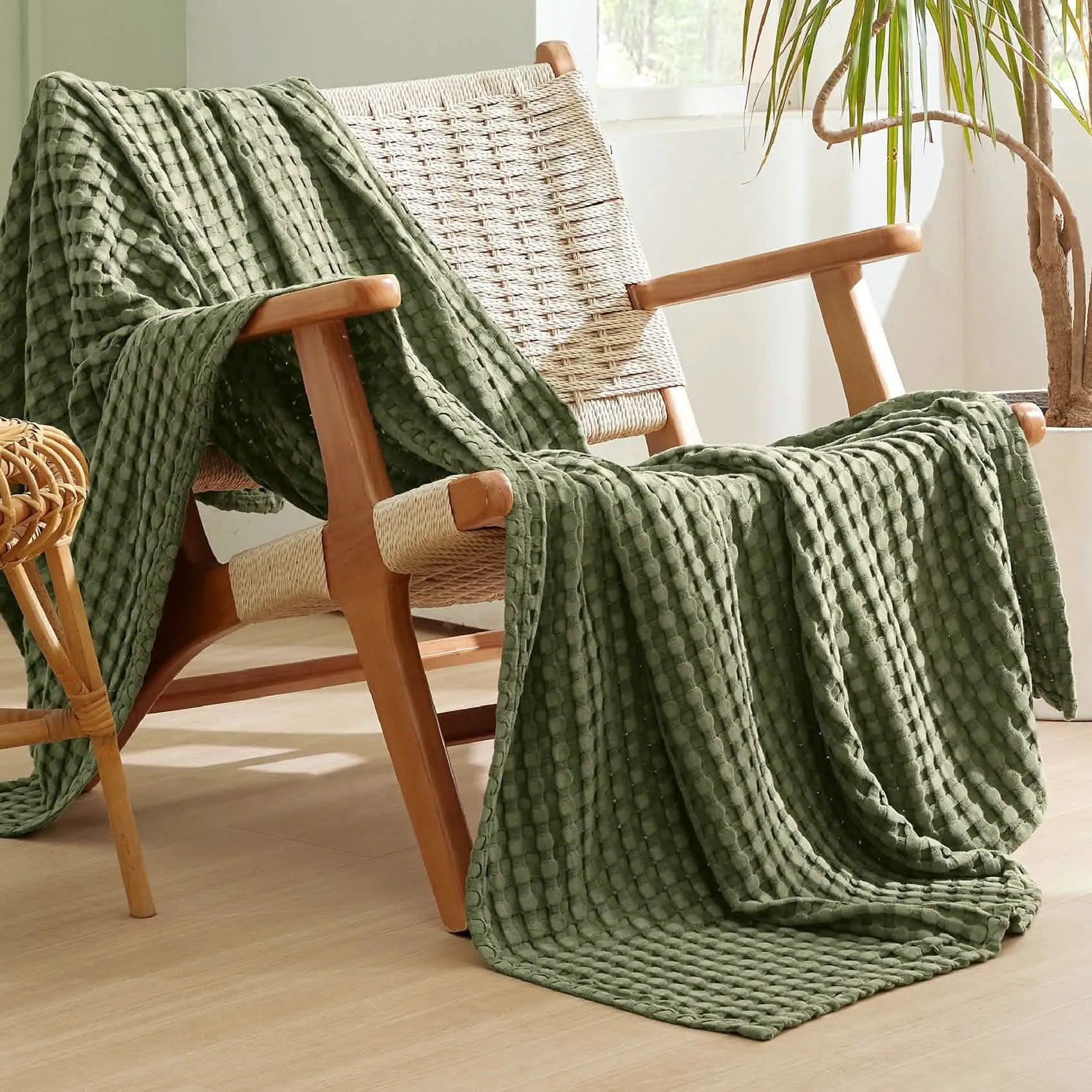 Bamboo Rayon Waffle Blanket
