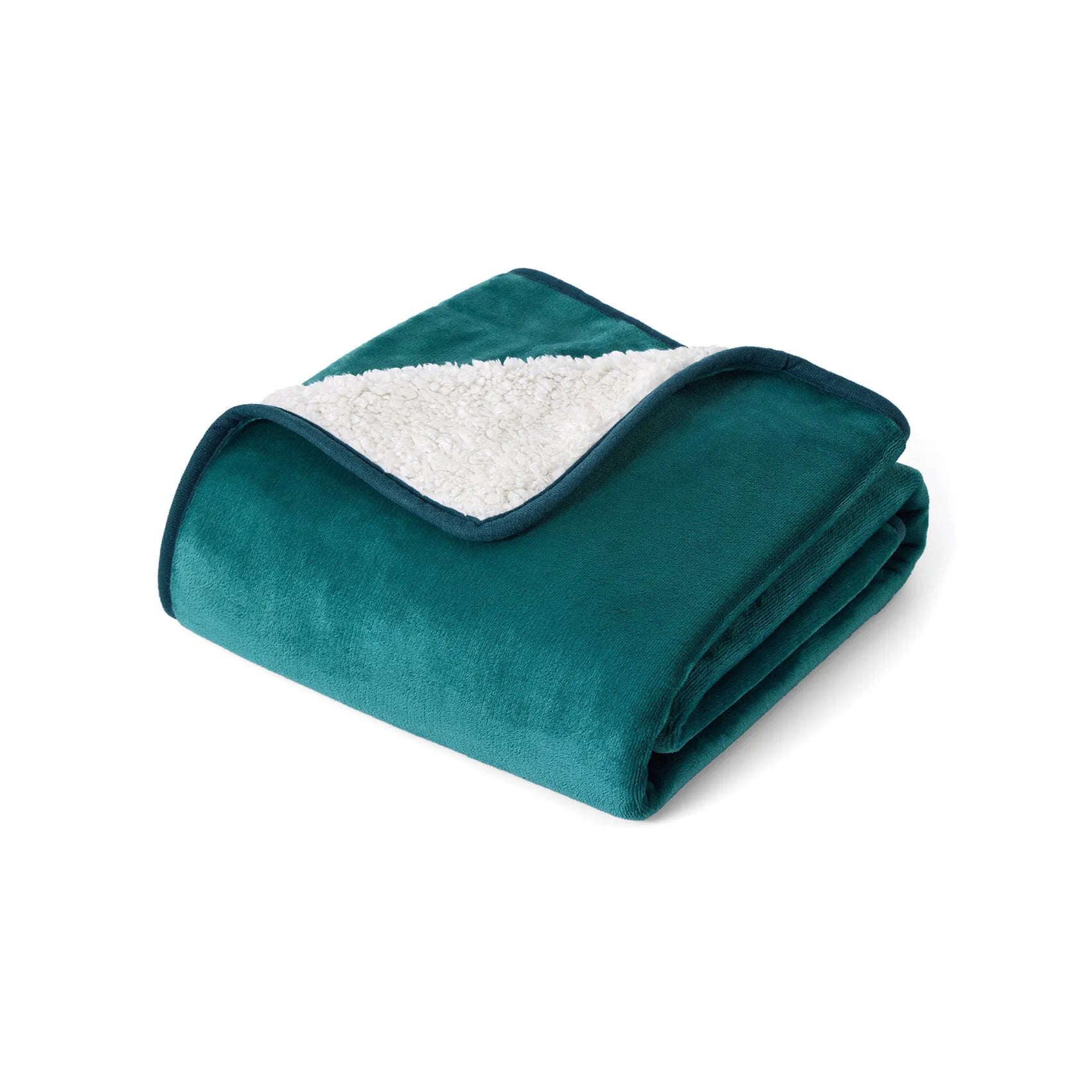Reversible Sherpa & Microfiber Fleece Dog Blanket
