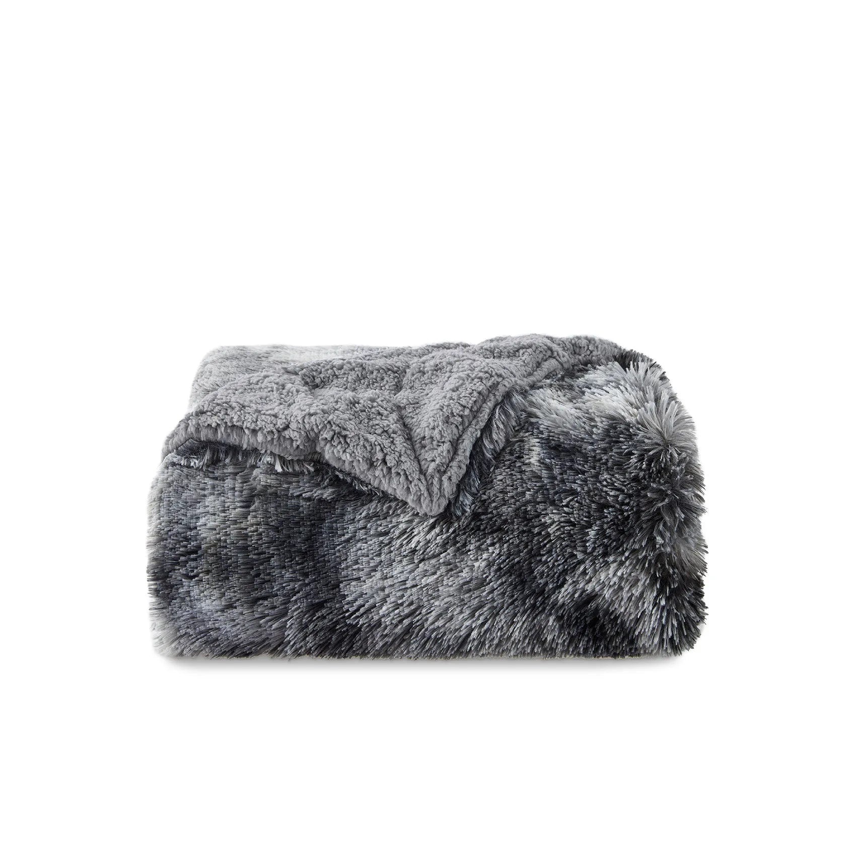 Fuzzy Faux Fur Throw Blanket