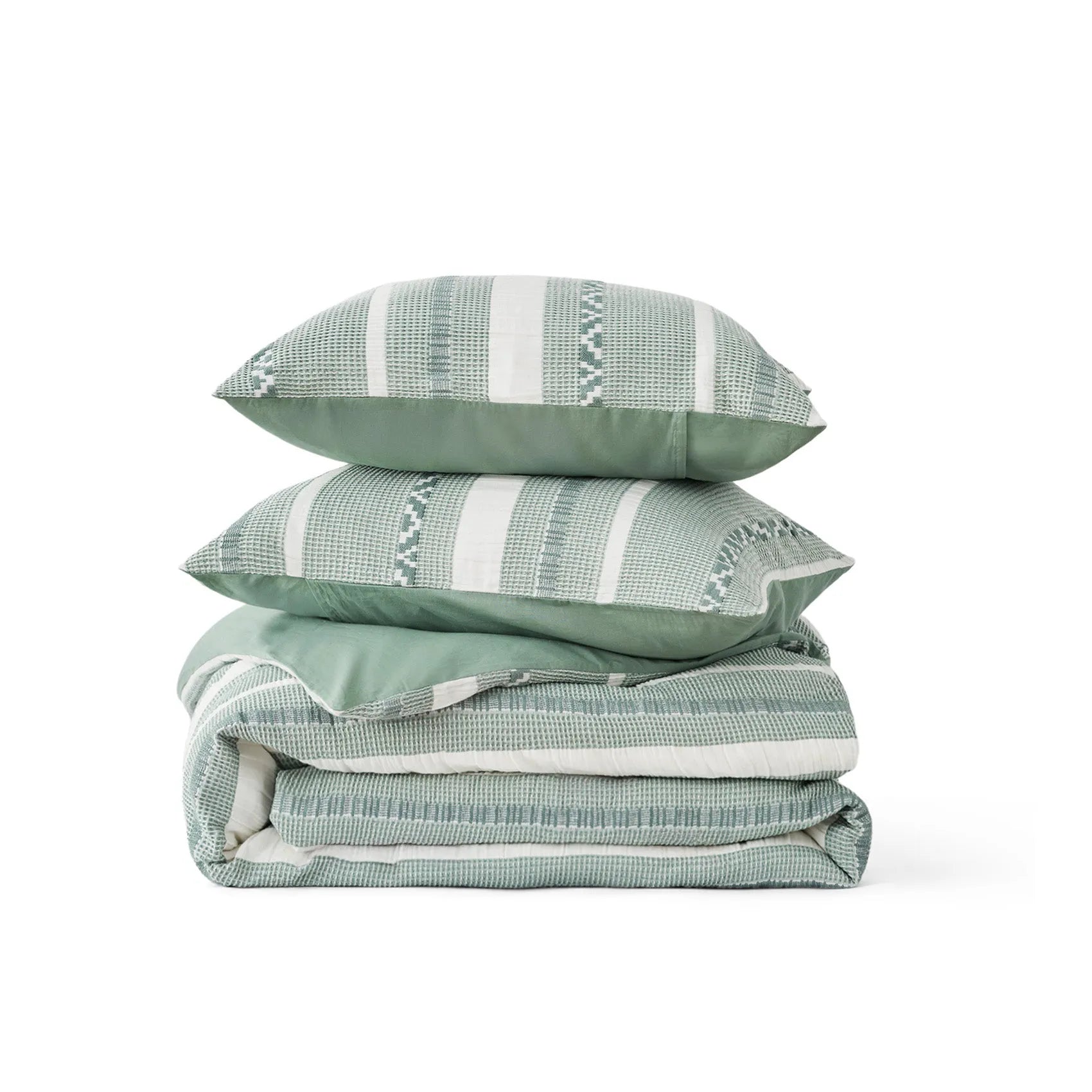 PureWoven™ Cotton Boho Waffle Weave Duvet Cover Set