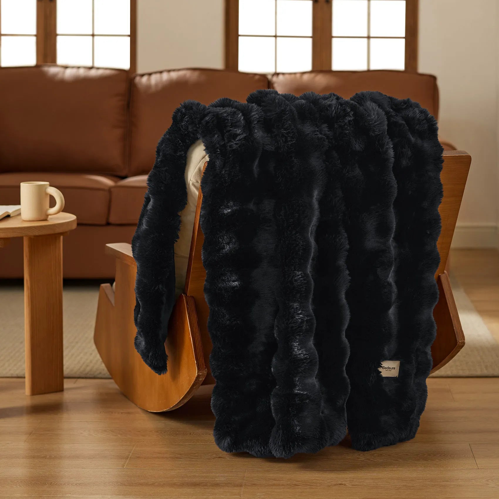 Faux Fur Bubble Blanket