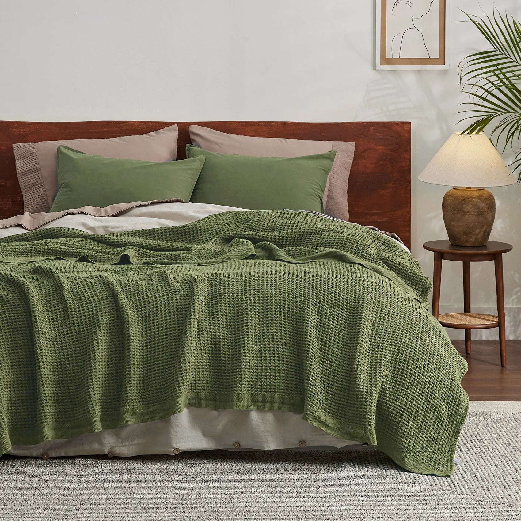 Cotton Waffle Weave Blanket