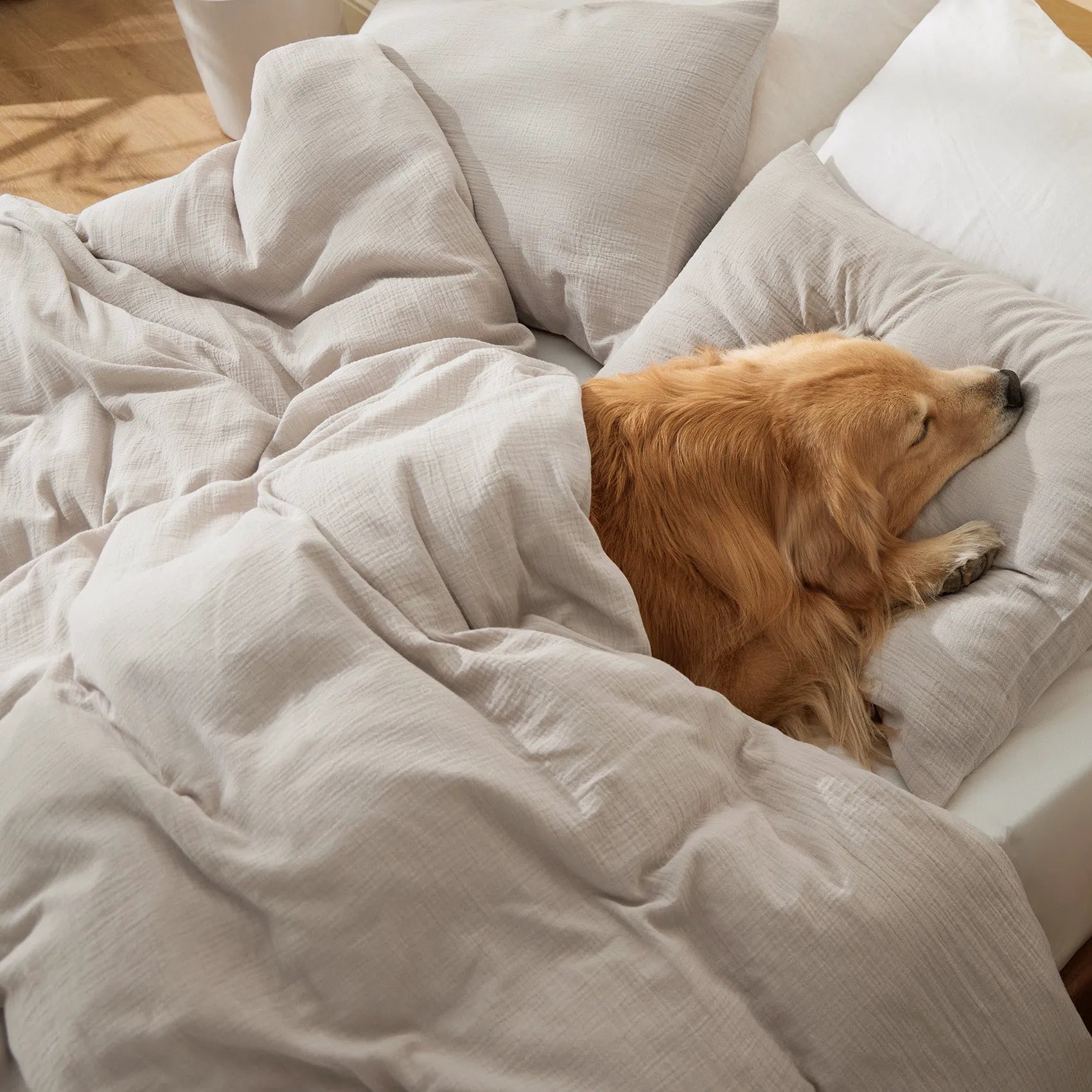 PureWoven™ Bamboo Cotton Muslin Duvet Cover Set