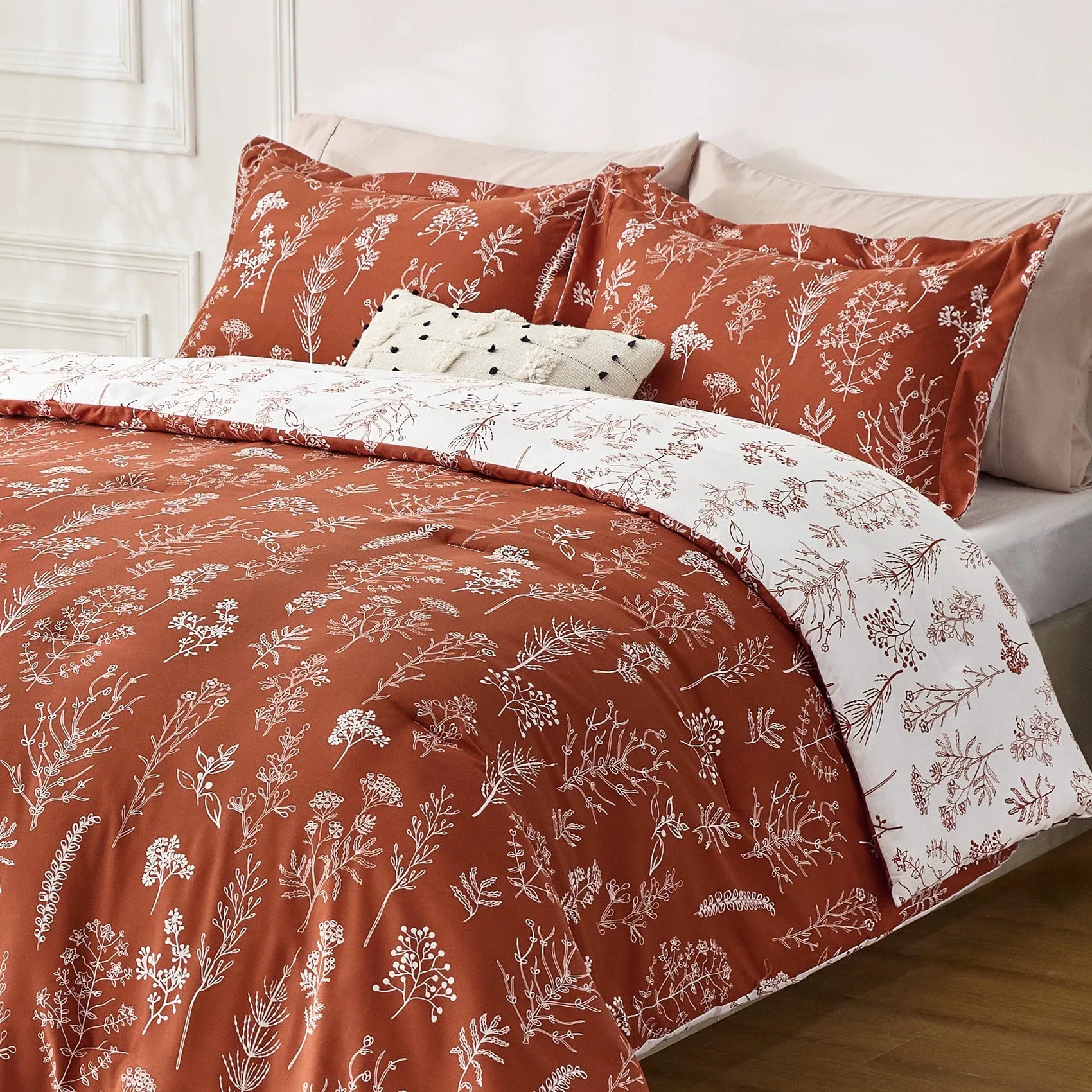 Reversible Floral Duvet Cover Set