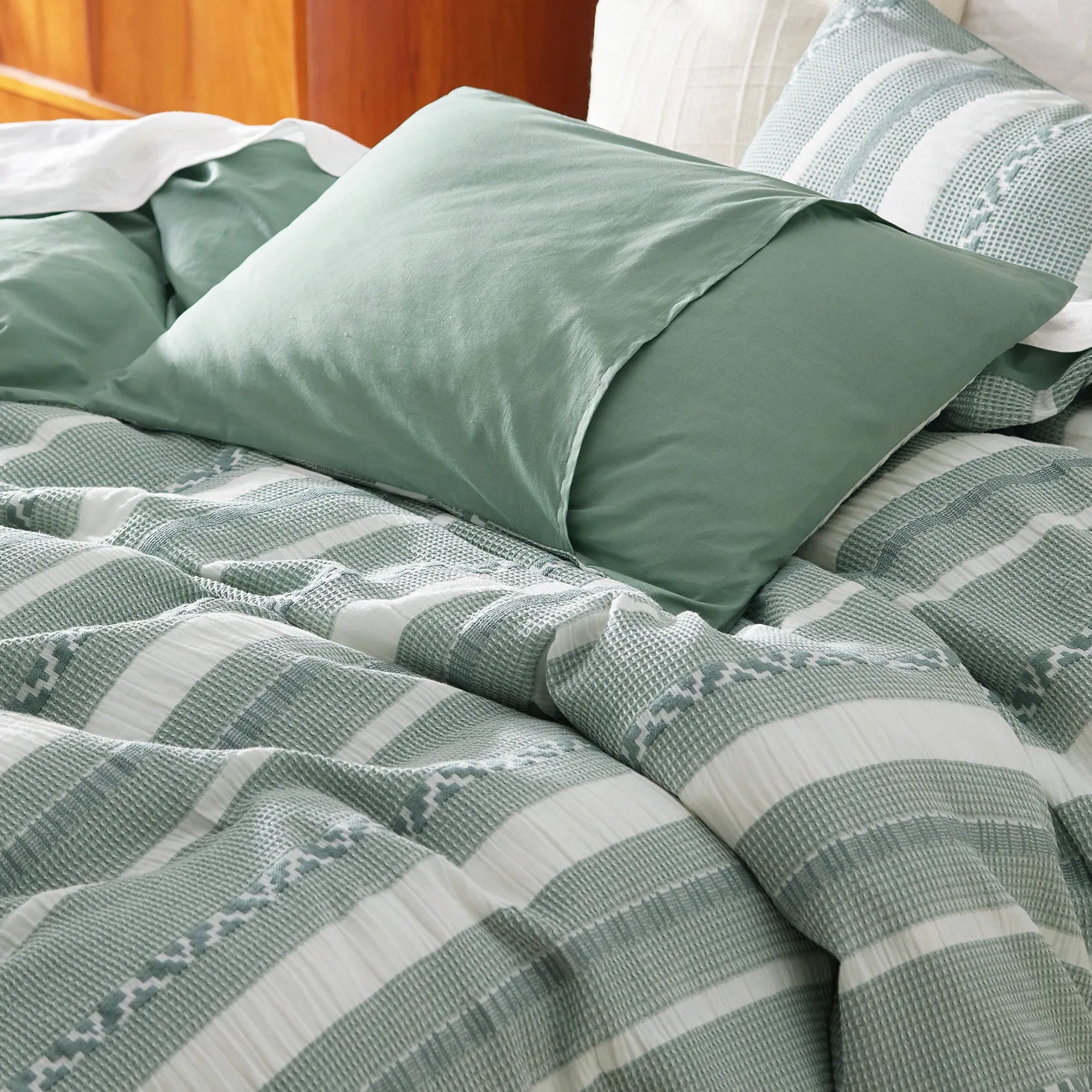 PureWoven™ Cotton Boho Waffle Weave Duvet Cover Set