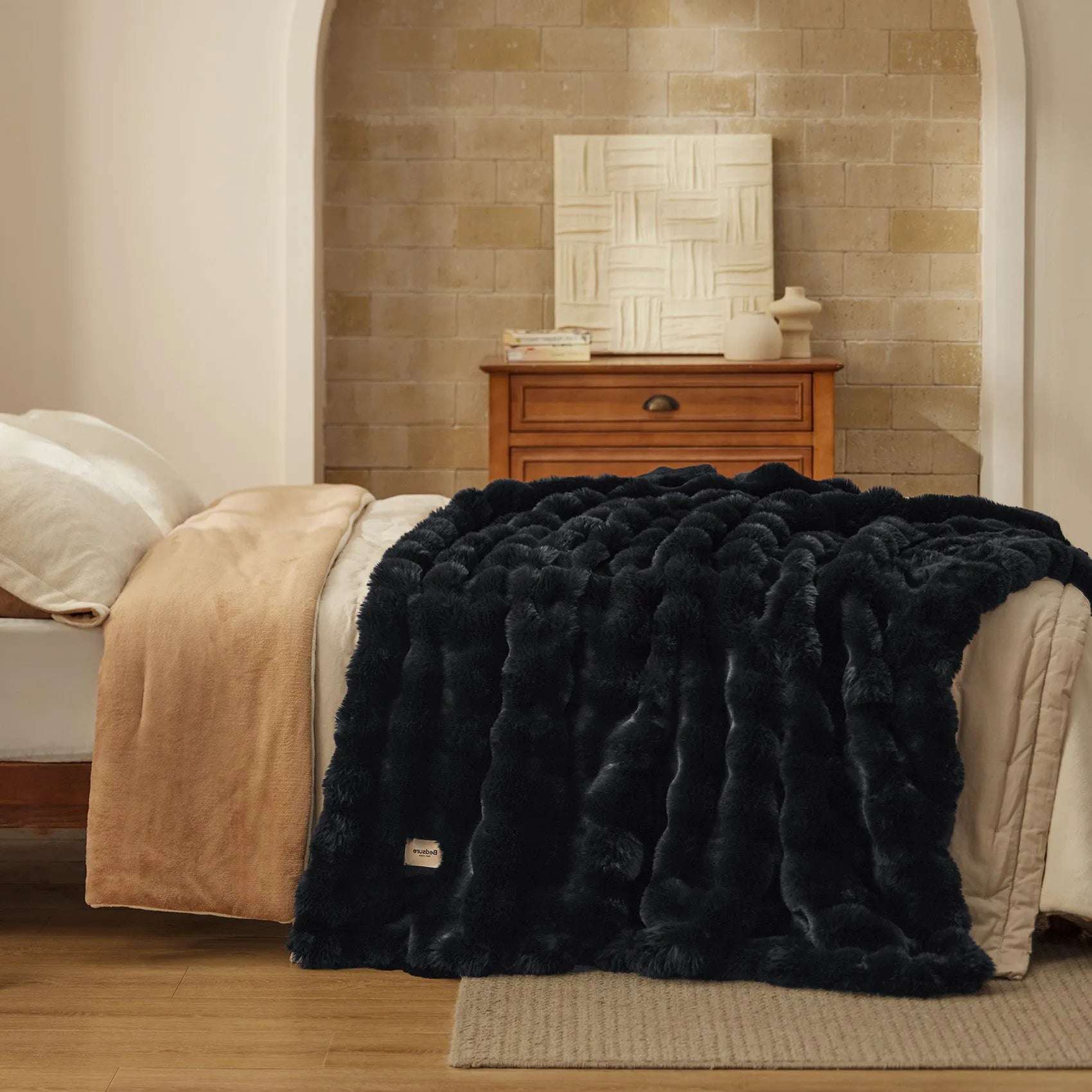 Faux Fur Bubble Blanket