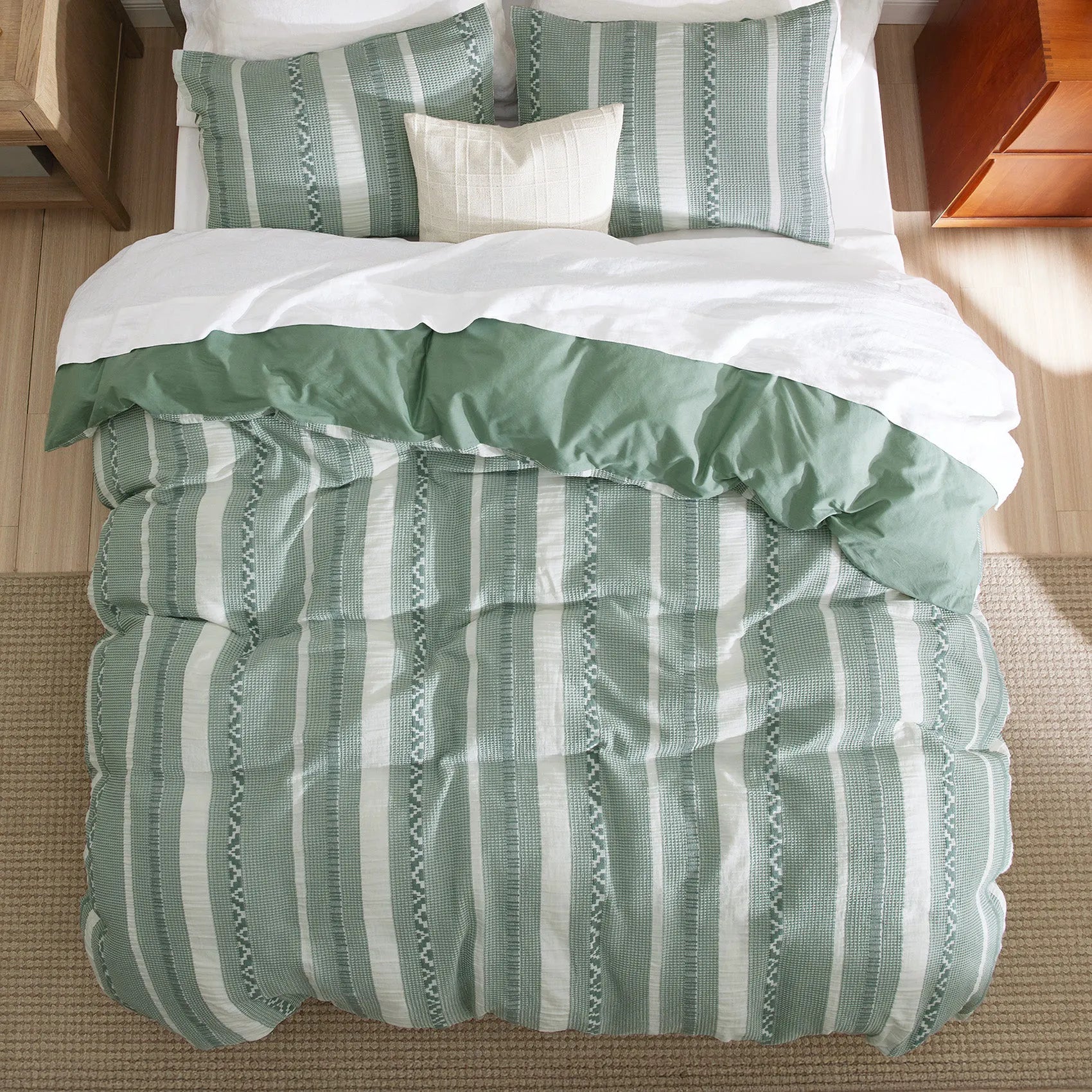PureWoven™ Cotton Boho Waffle Weave Duvet Cover Set