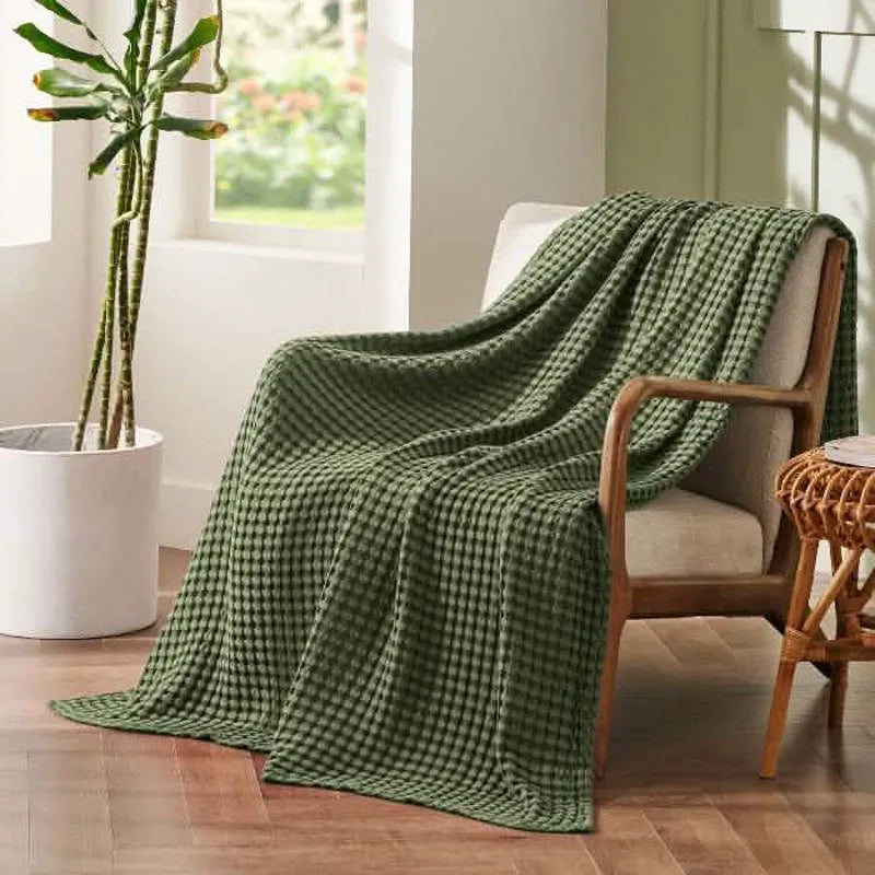 Bamboo Rayon Waffle Blanket