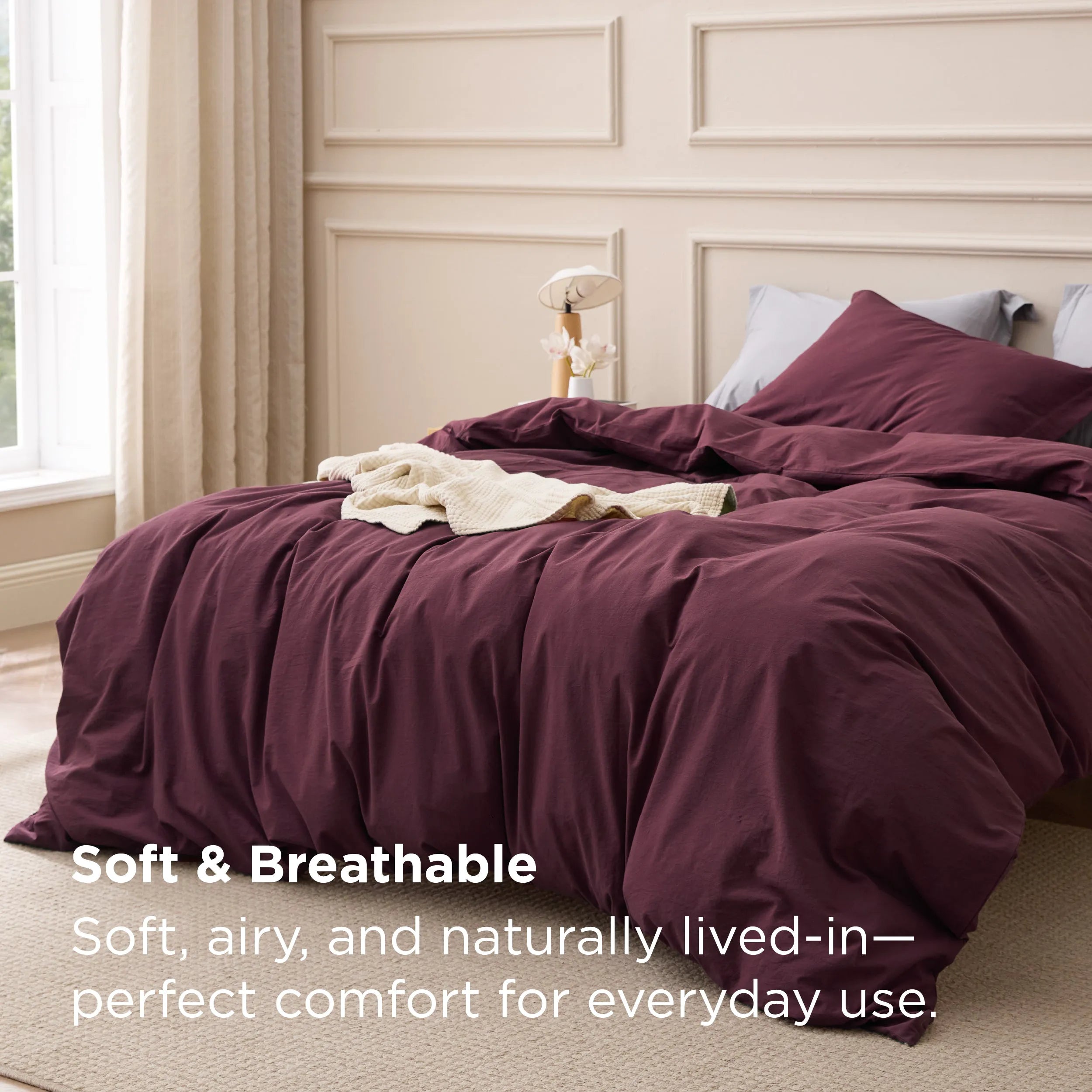 PureWoven™ Washed Cotton Duvet Cover Set