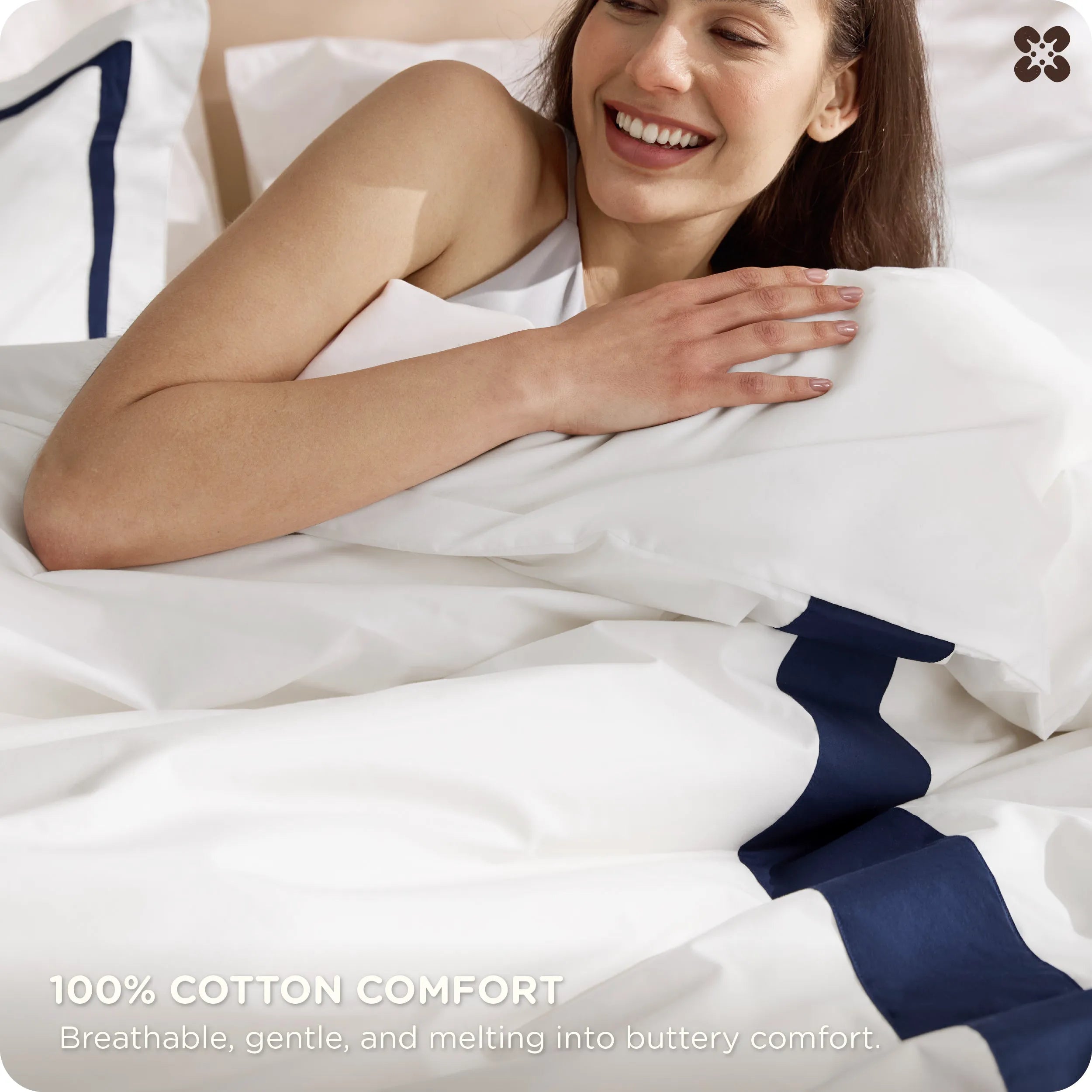 PureWoven™ Cotton Embroidered Hotel Duvet Cover Set