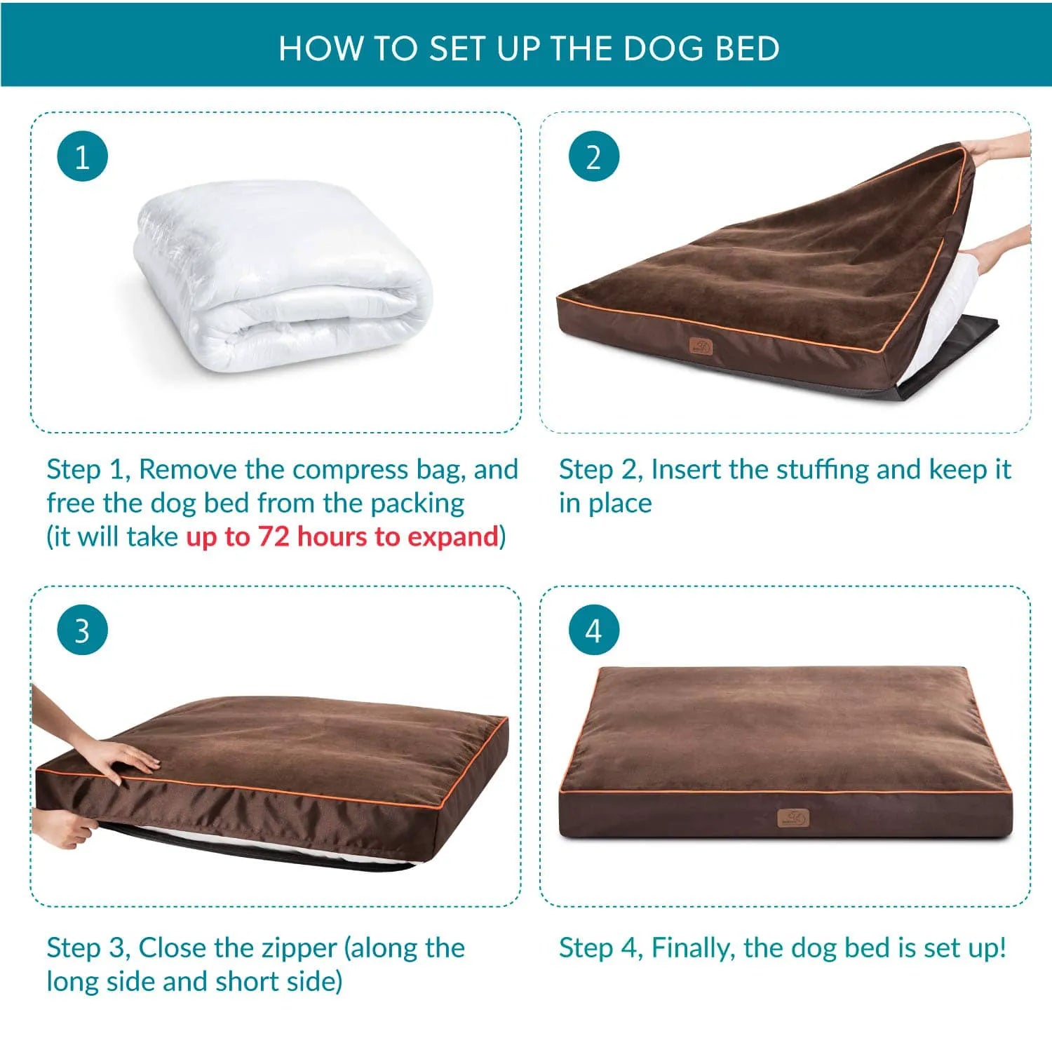 Luxury Waterproof Plush Dog Bed