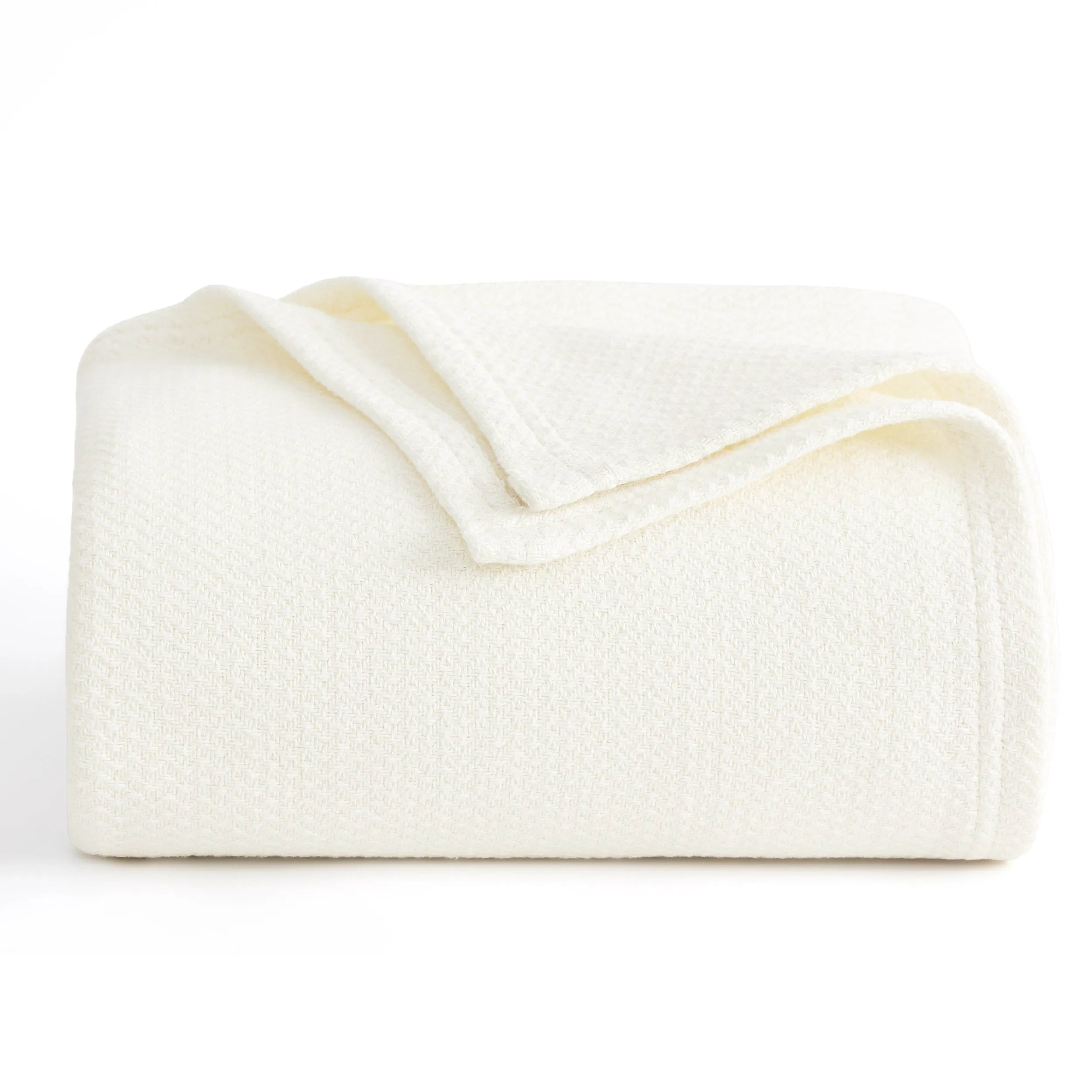 100% Cotton Herringbone Woven Blanket