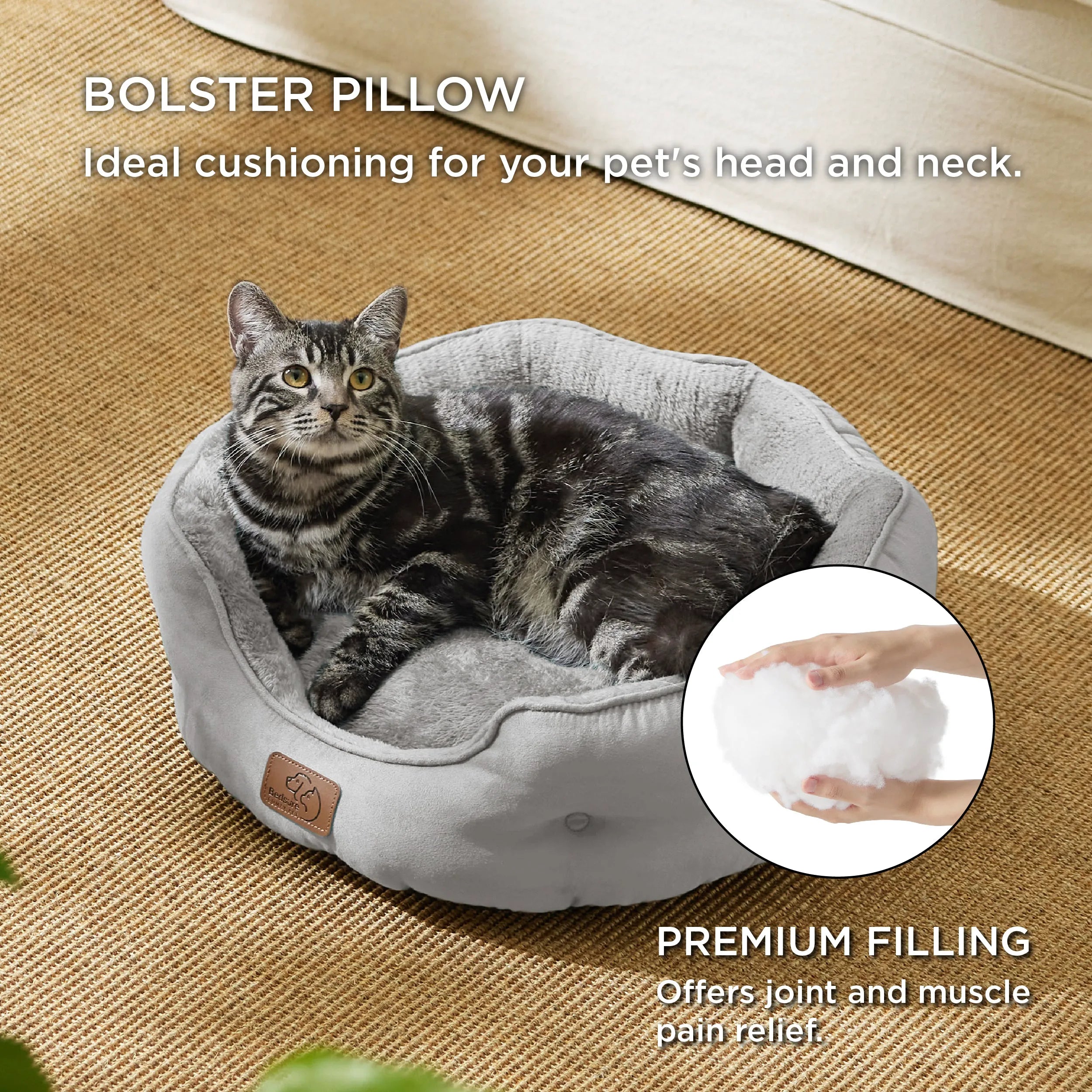 Round Solid Pet Bed