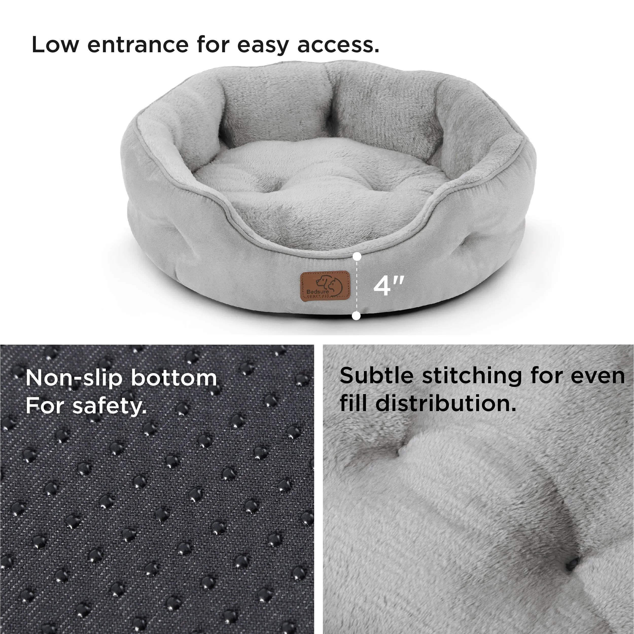 Round Solid Pet Bed