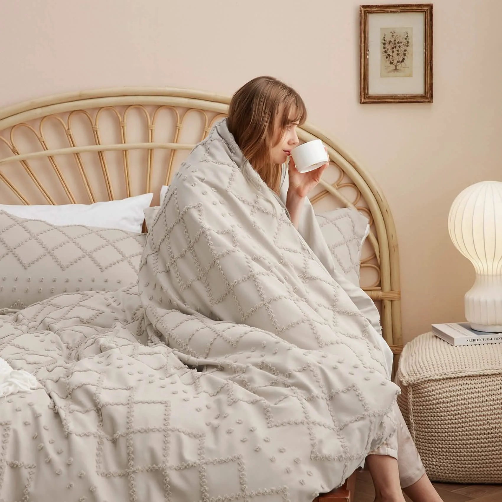 Boho Embroidery Duvet Cover Set
