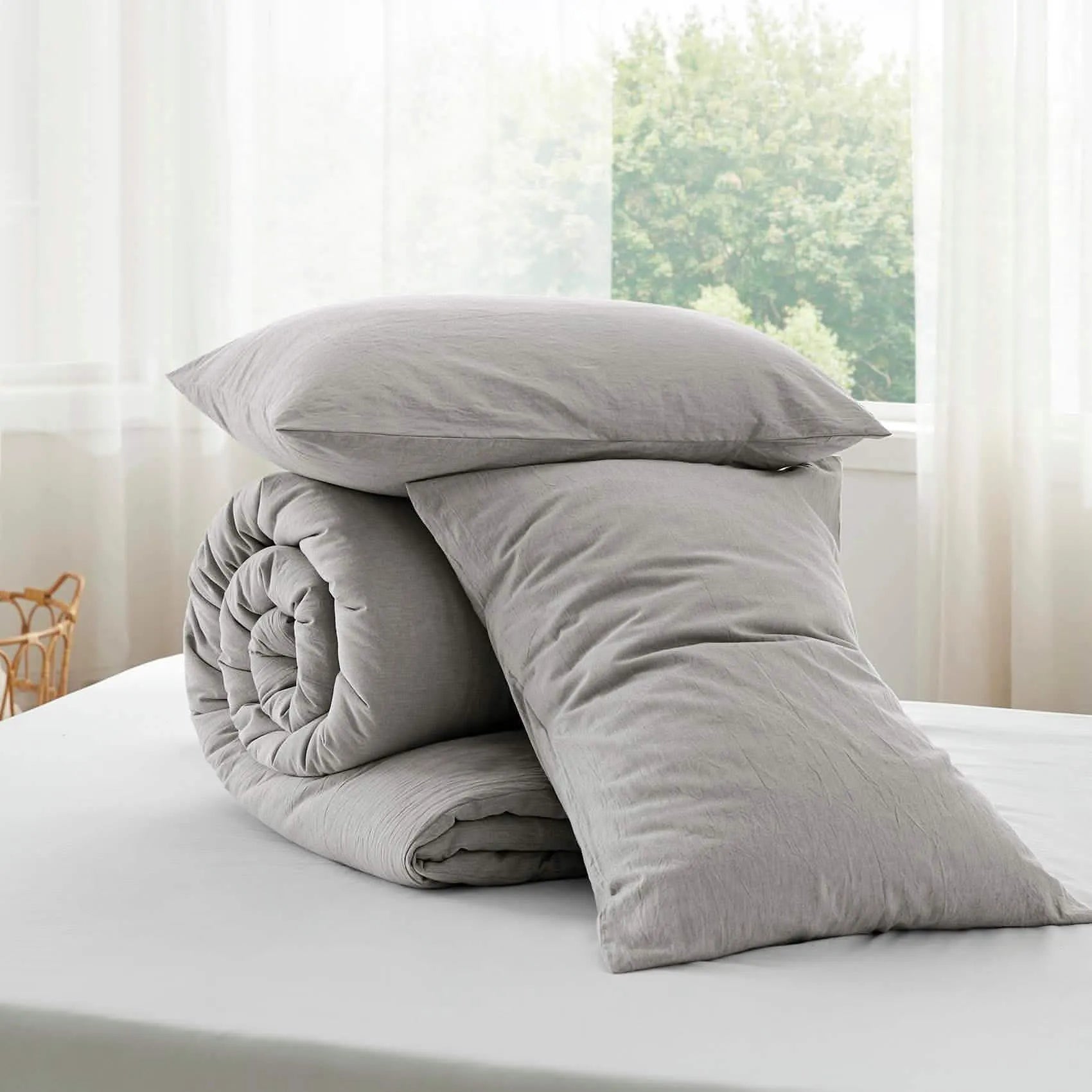 Prewashed Cotton Comforter Set