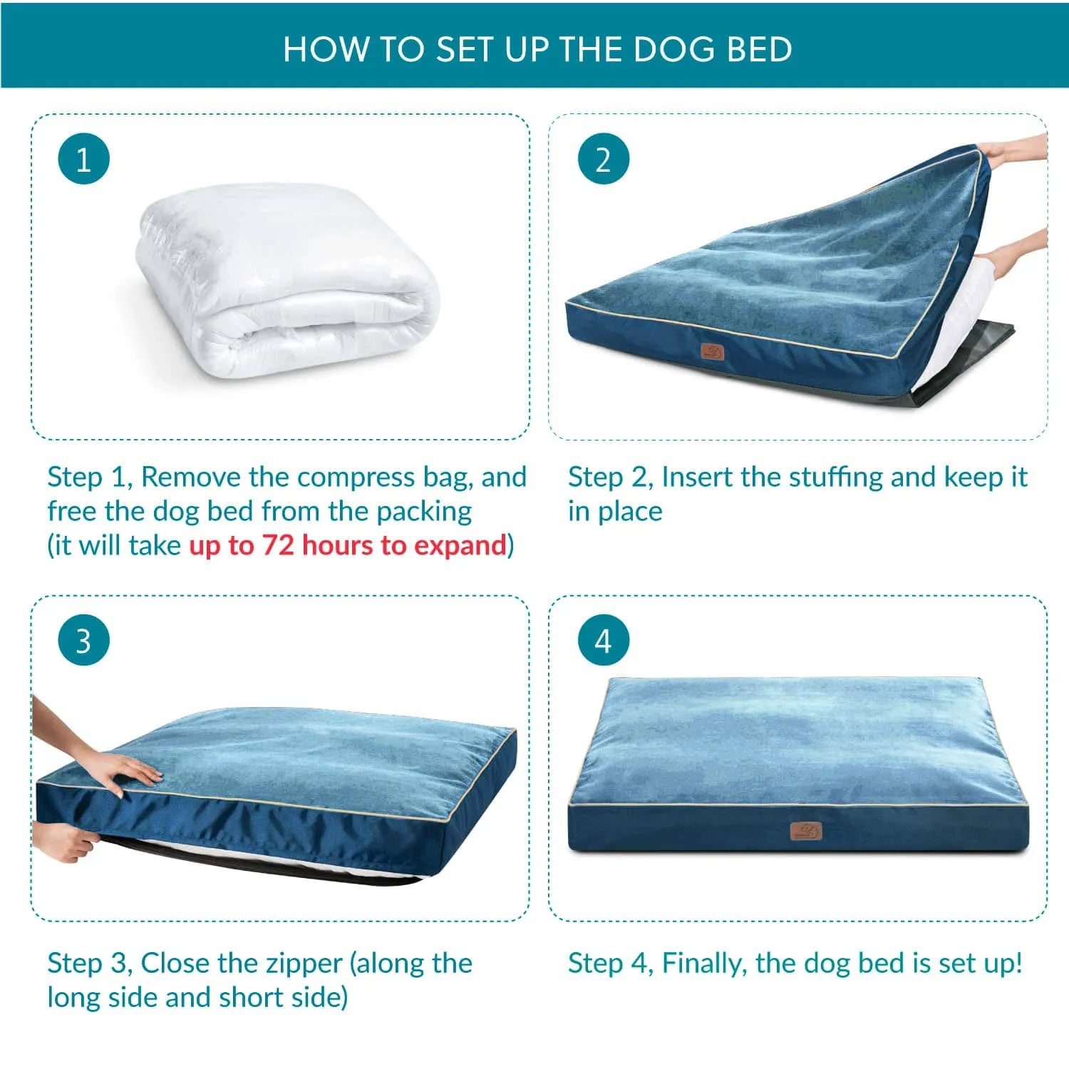 Luxury Waterproof Plush Dog Bed