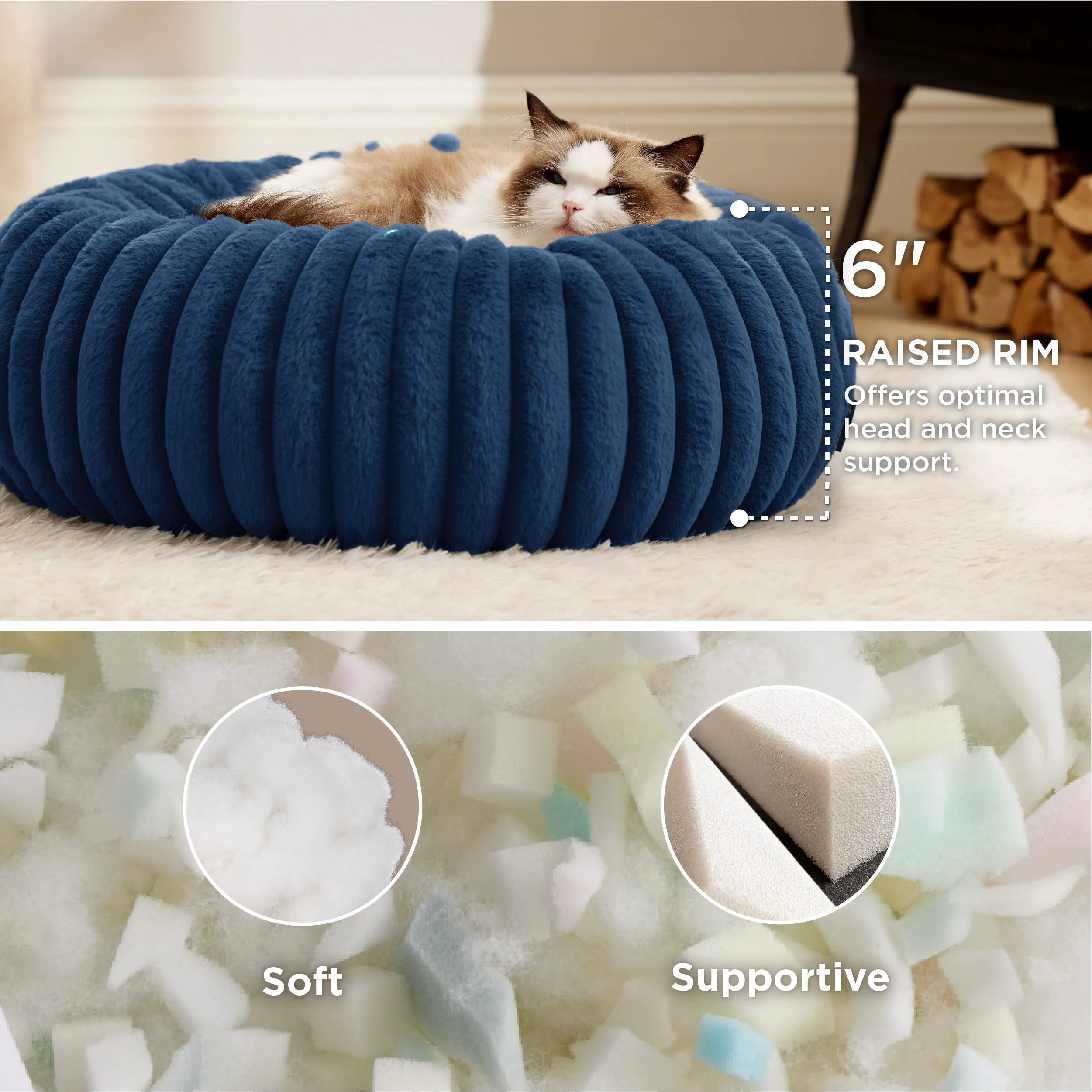 ComfyFleece™ Donut Dog Bed