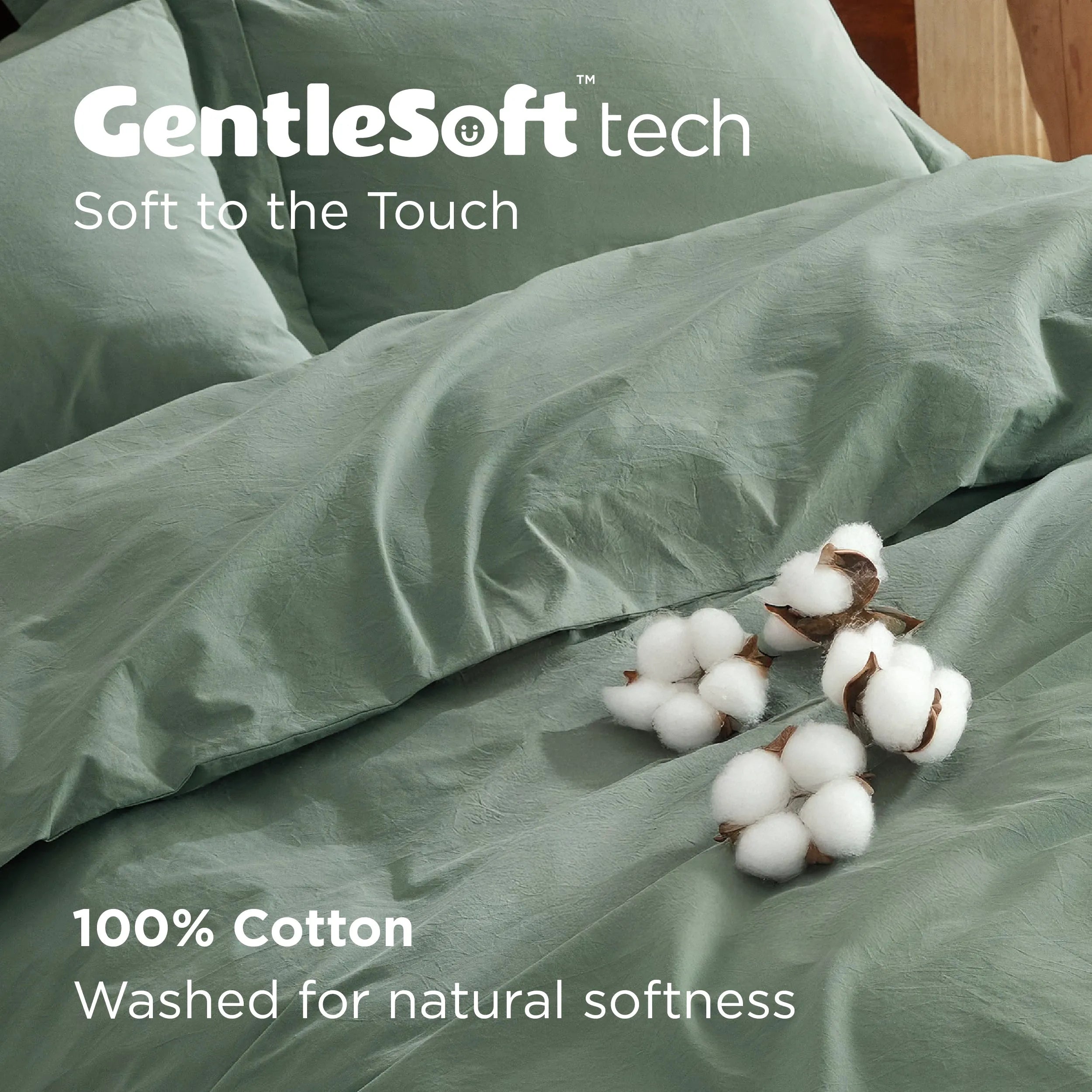 PureWoven™ Washed Cotton Duvet Cover Set
