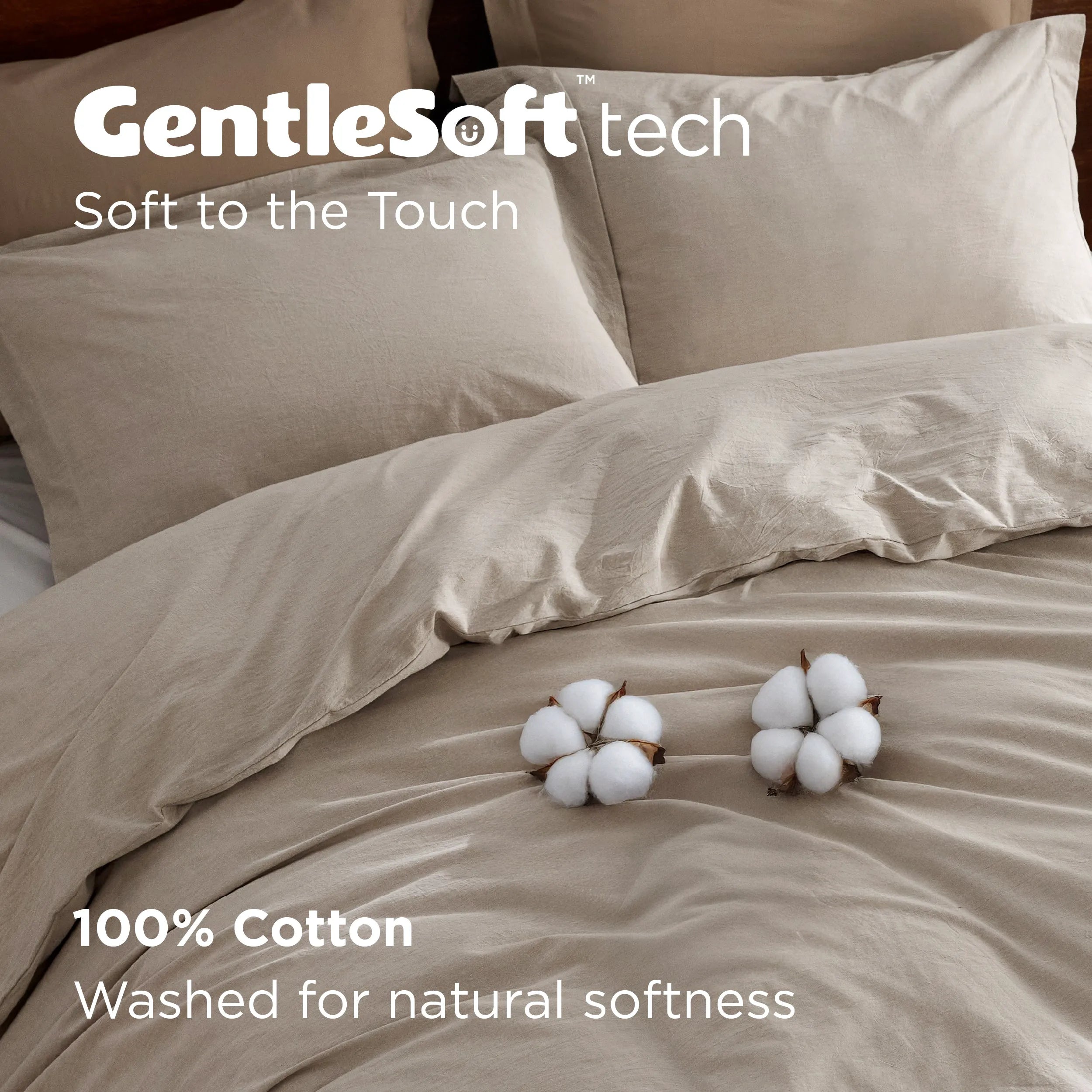 PureWoven™ Washed Cotton Duvet Cover Set