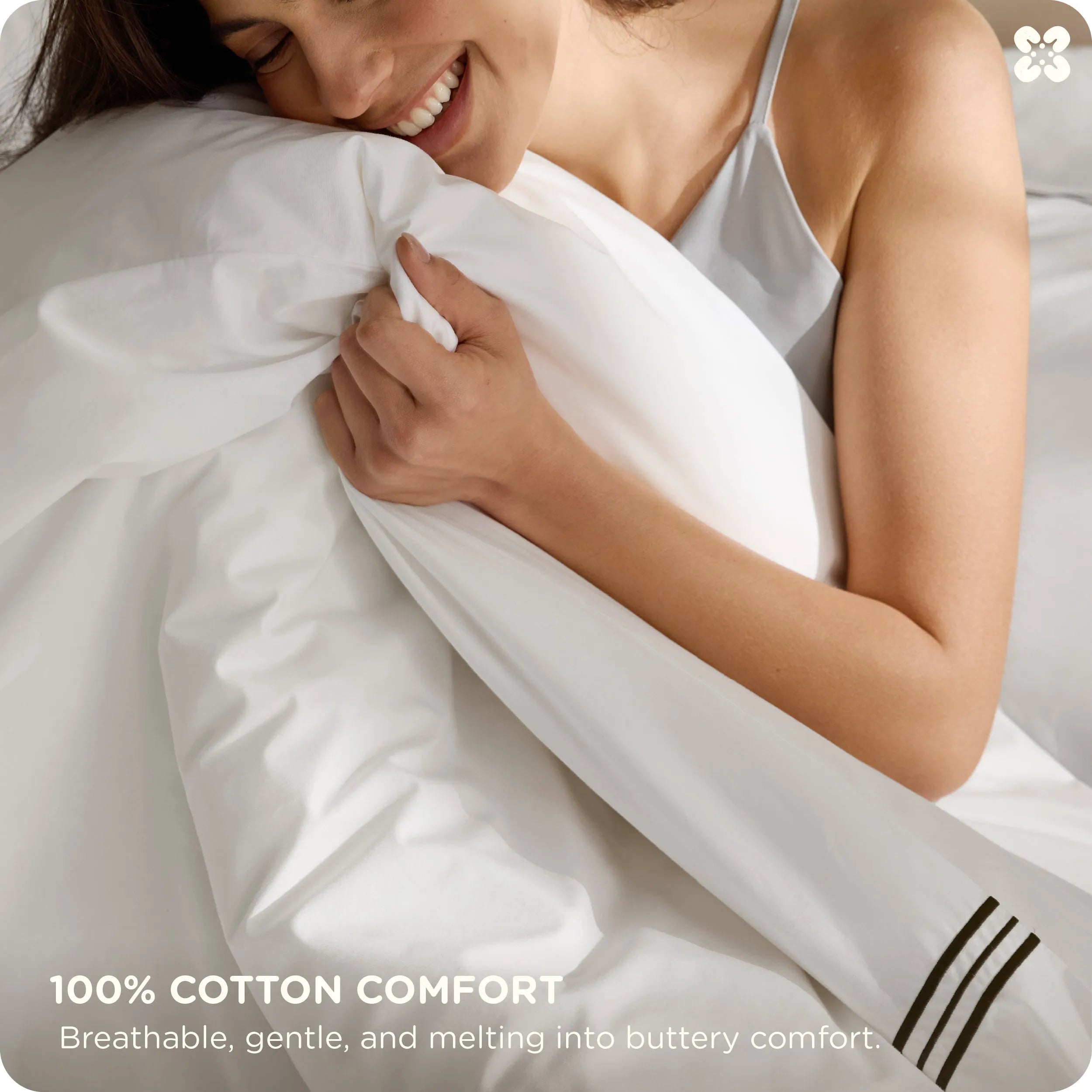 PureWoven™ Cotton Embroidered Hotel Duvet Cover Set