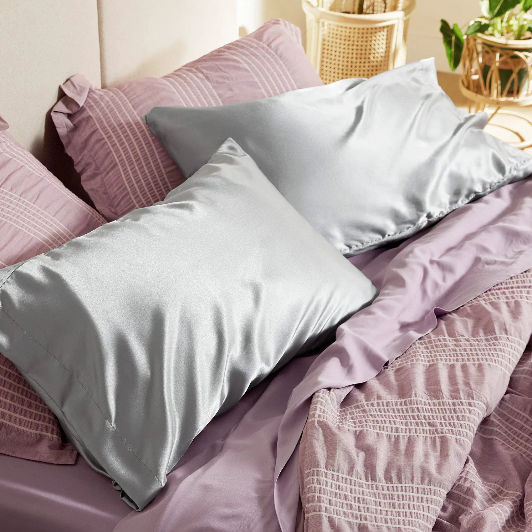 Luxurious Solid Satin Pillowcase