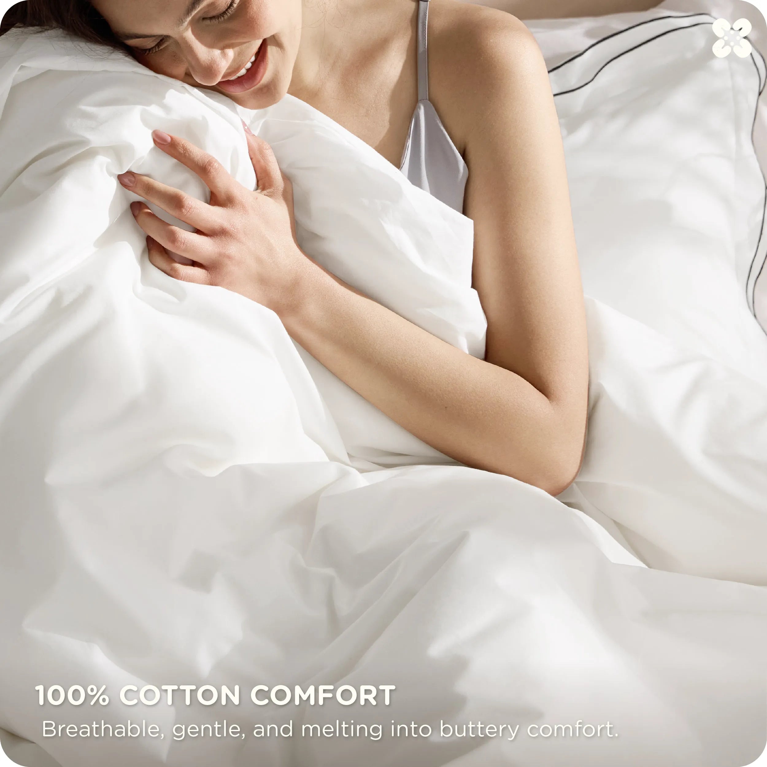 PureWoven™ Cotton Embroidered Hotel Duvet Cover Set