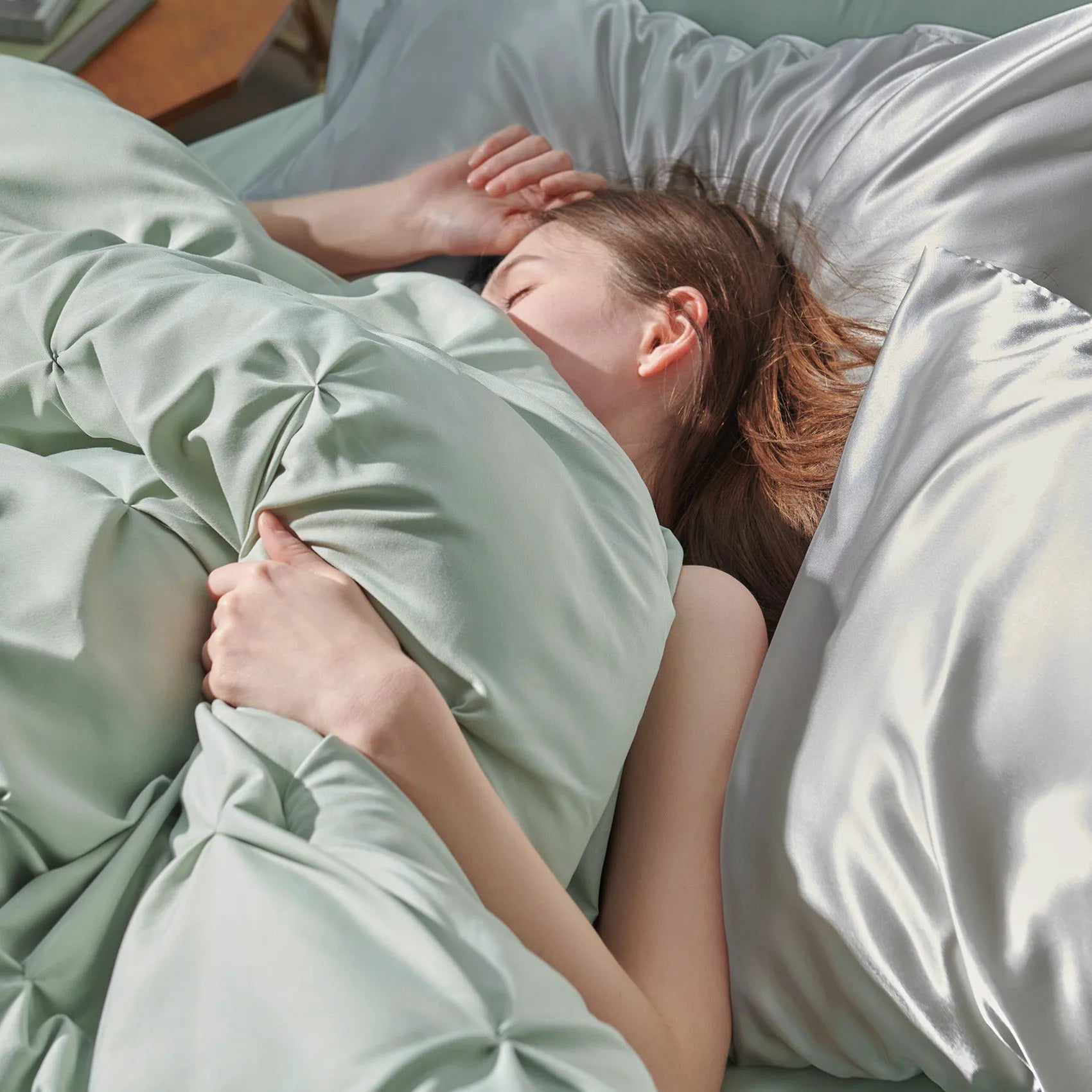 Luxurious Solid Satin Pillowcase