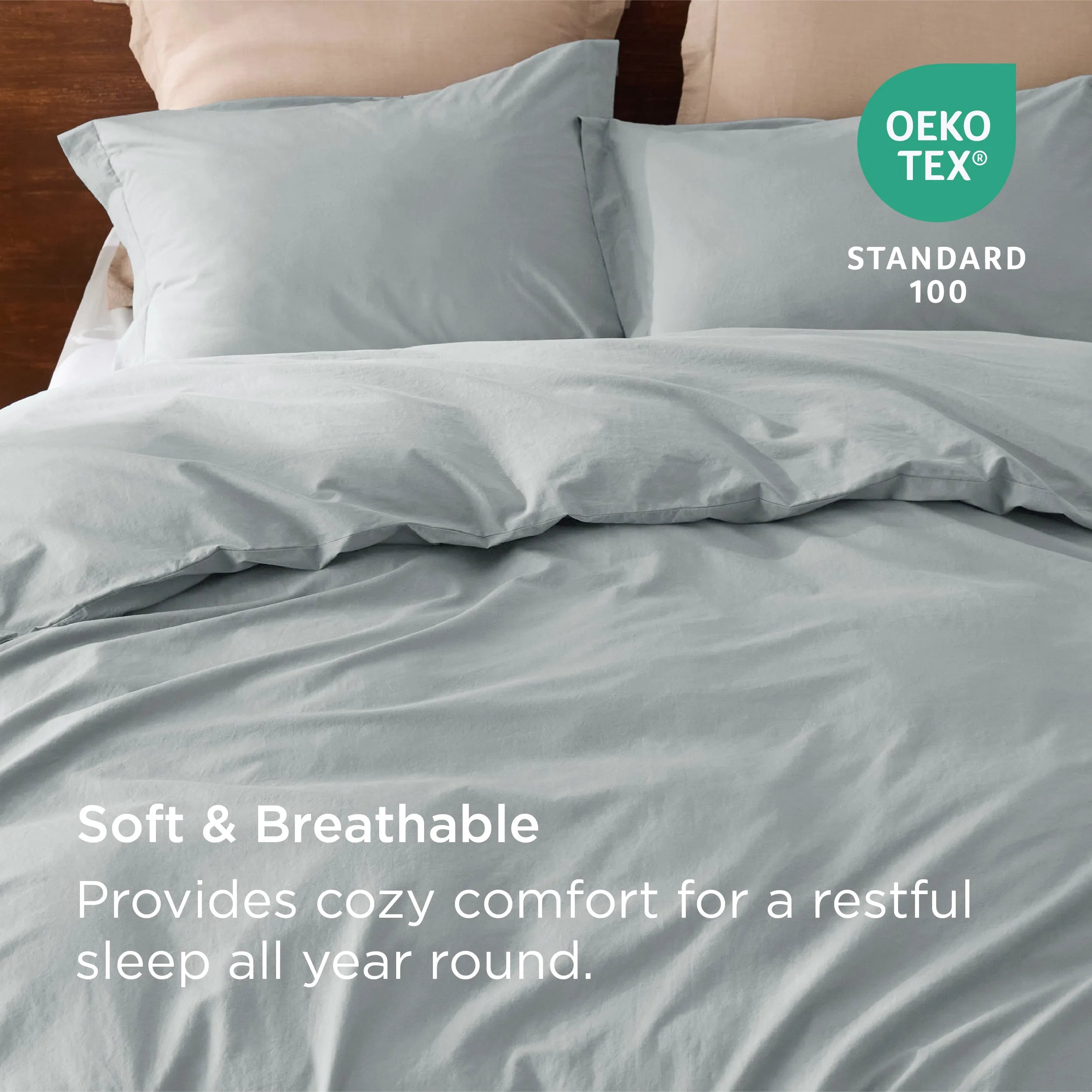 PureWoven™ Washed Cotton Duvet Cover Set