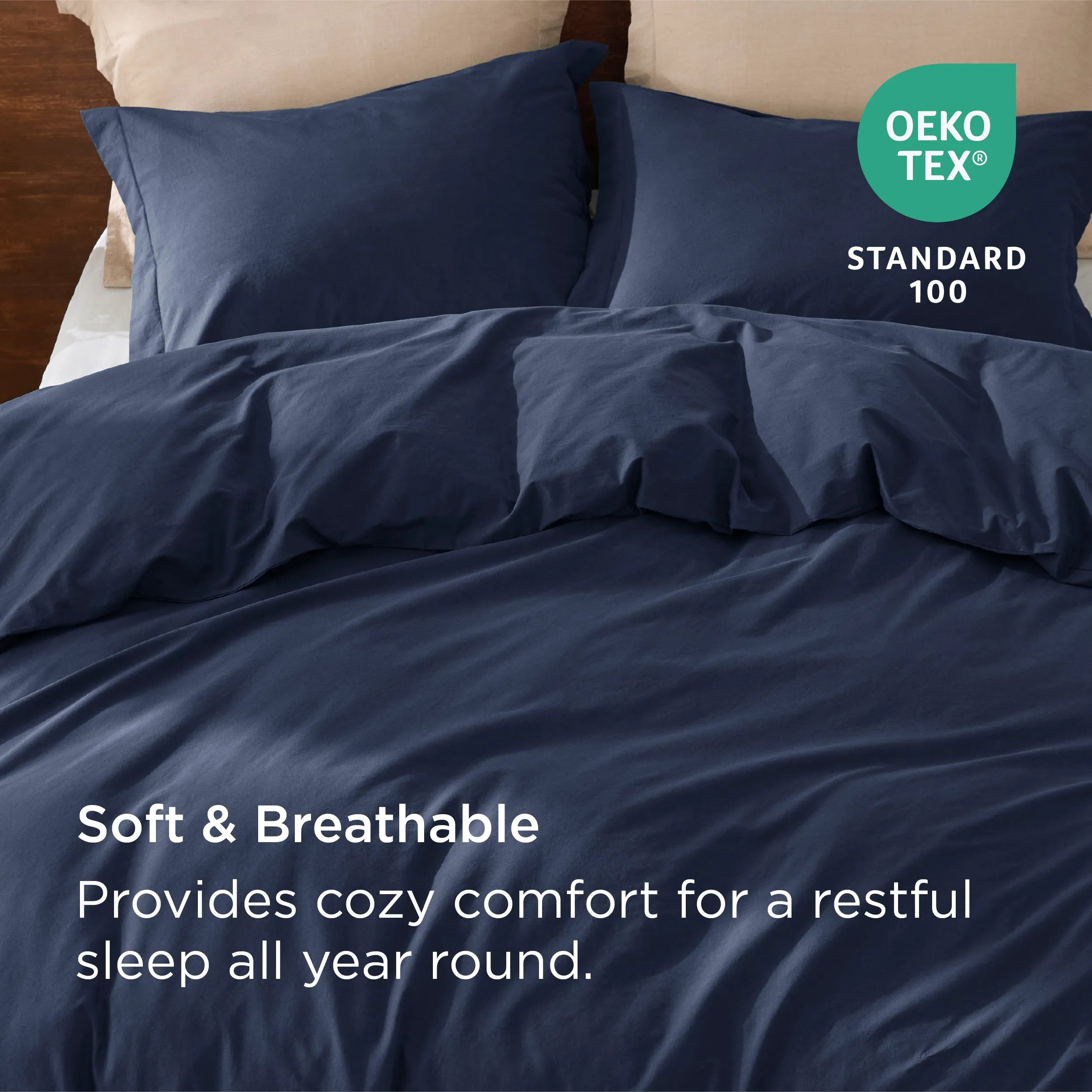 PureWoven™ Washed Cotton Duvet Cover Set