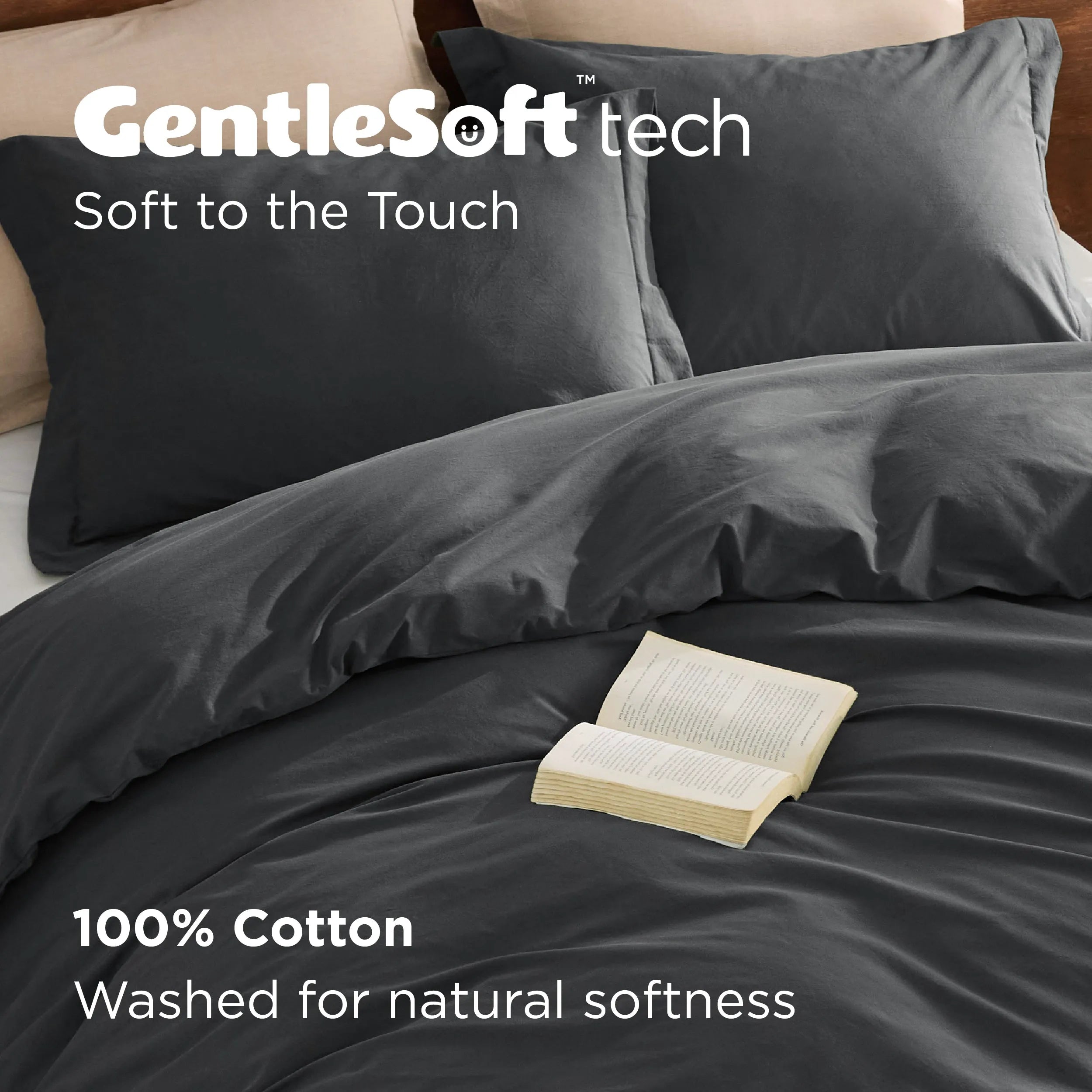 PureWoven™ Washed Cotton Duvet Cover Set