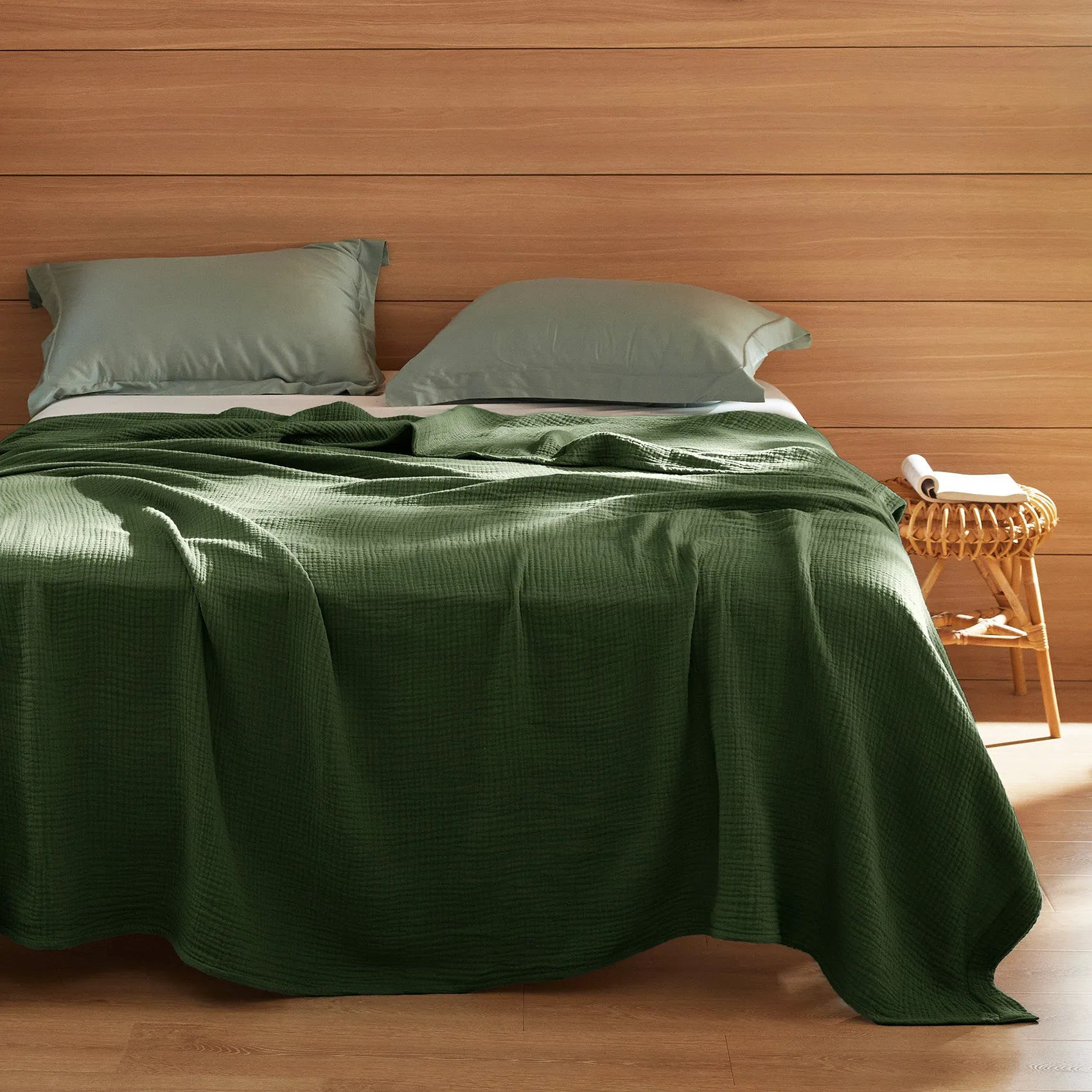 Spring Gauze Throw Blanket, 100% Cotton