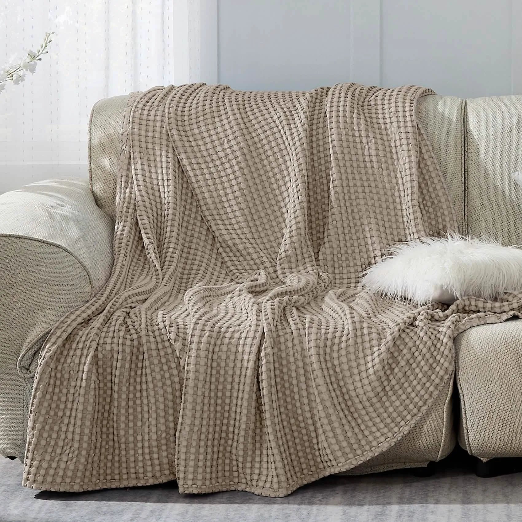 Bamboo Rayon Waffle Blanket