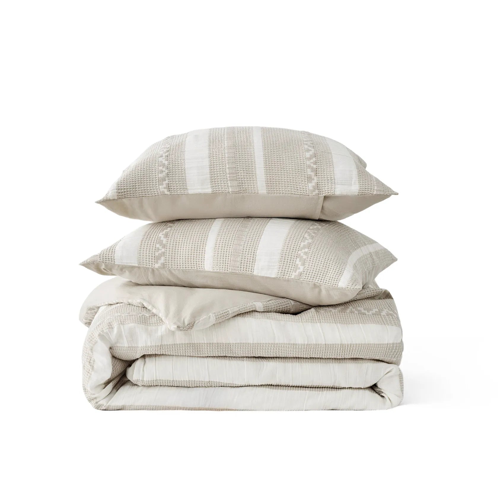 PureWoven™ Cotton Boho Waffle Weave Duvet Cover Set