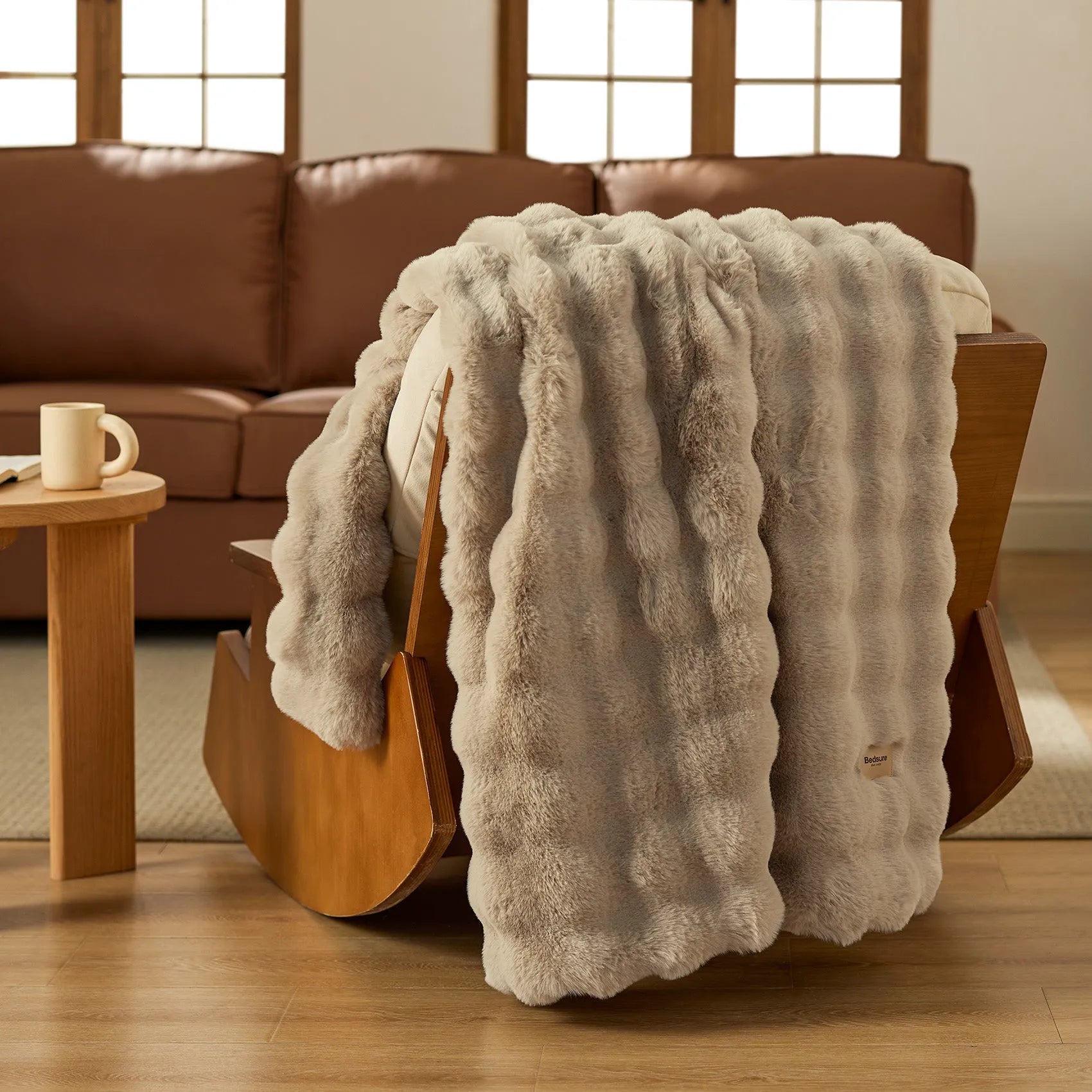 Faux Fur Bubble Blanket