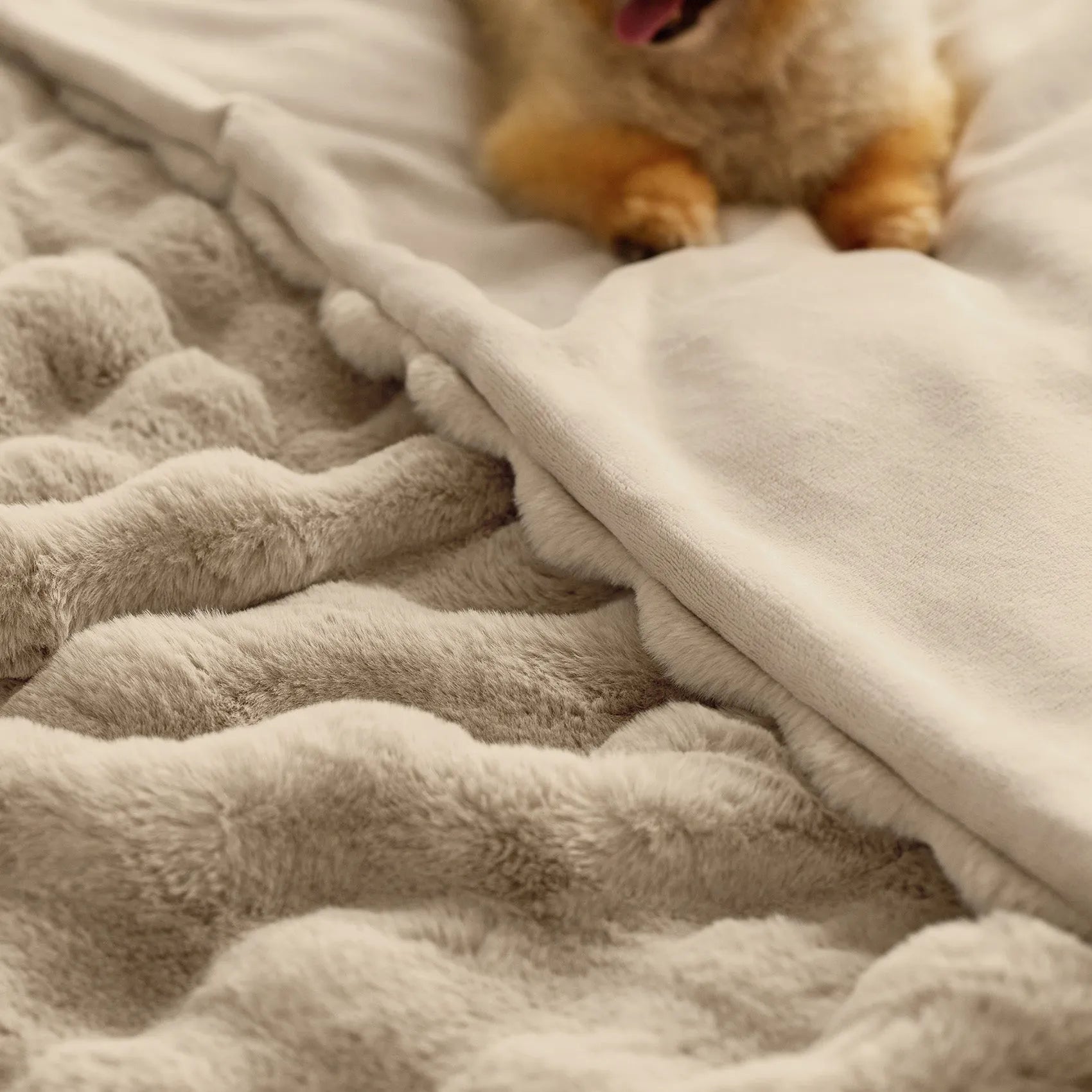 Faux Fur Bubble Blanket
