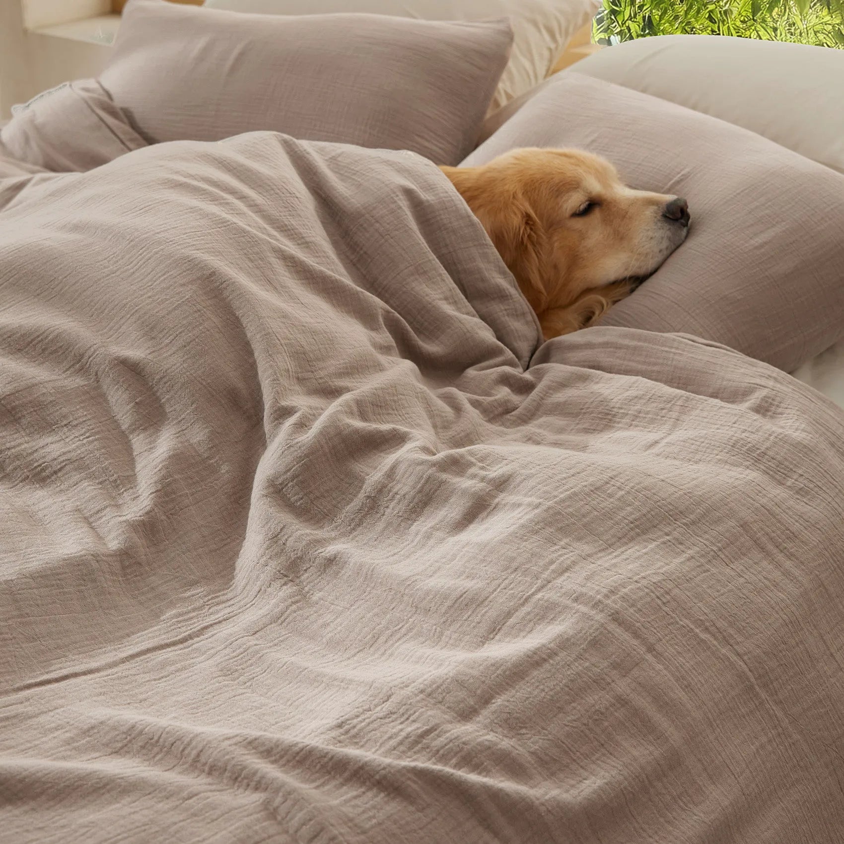 PureWoven™ Bamboo Cotton Muslin Duvet Cover Set