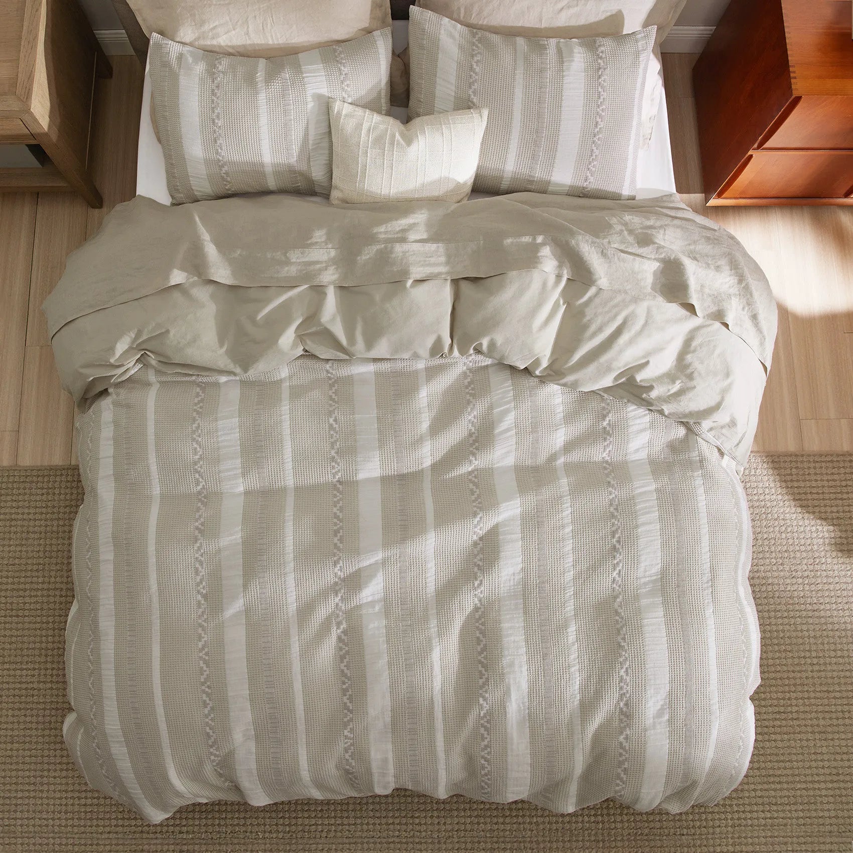 PureWoven™ Cotton Boho Waffle Weave Duvet Cover Set