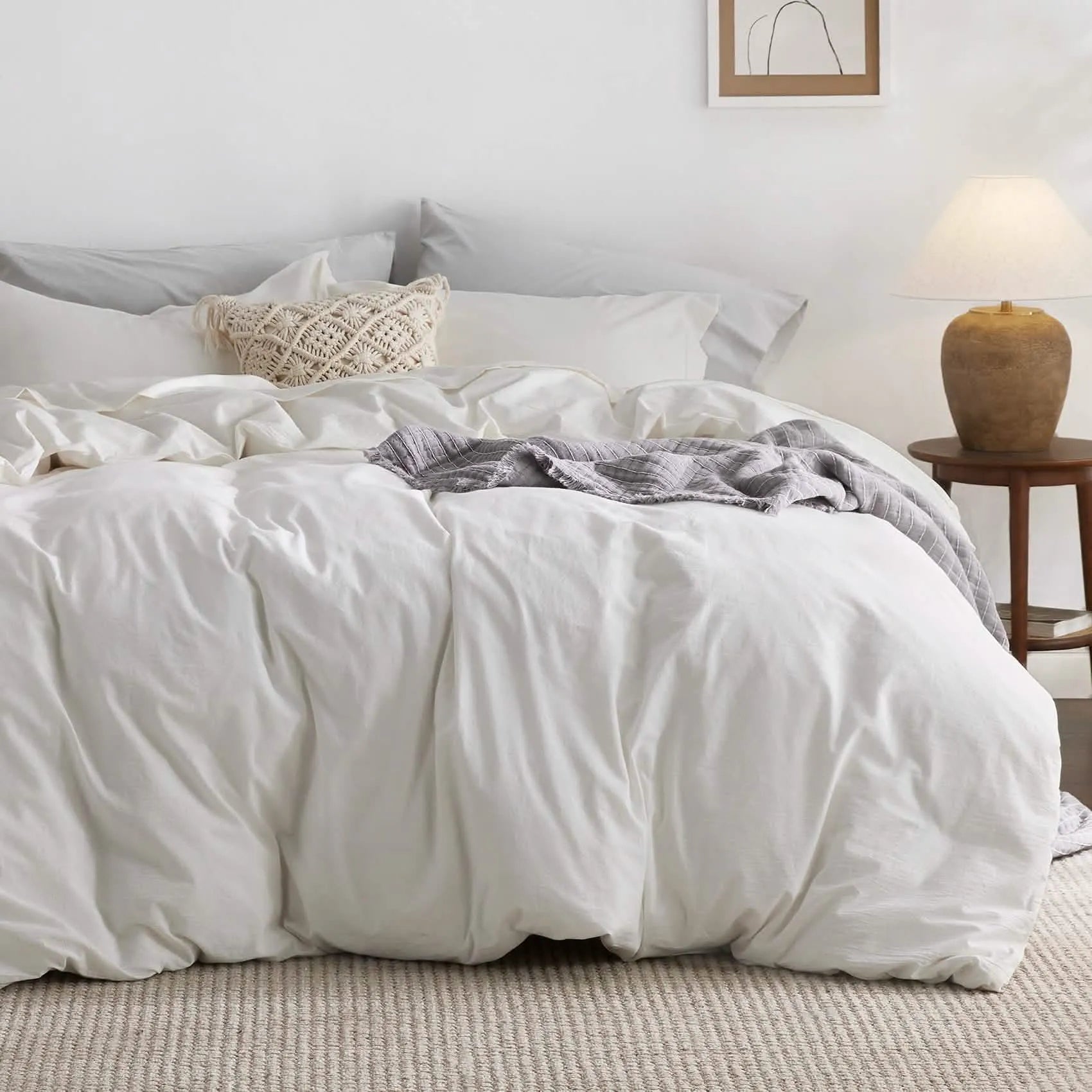 PureWoven™ Washed Cotton Duvet Cover Set