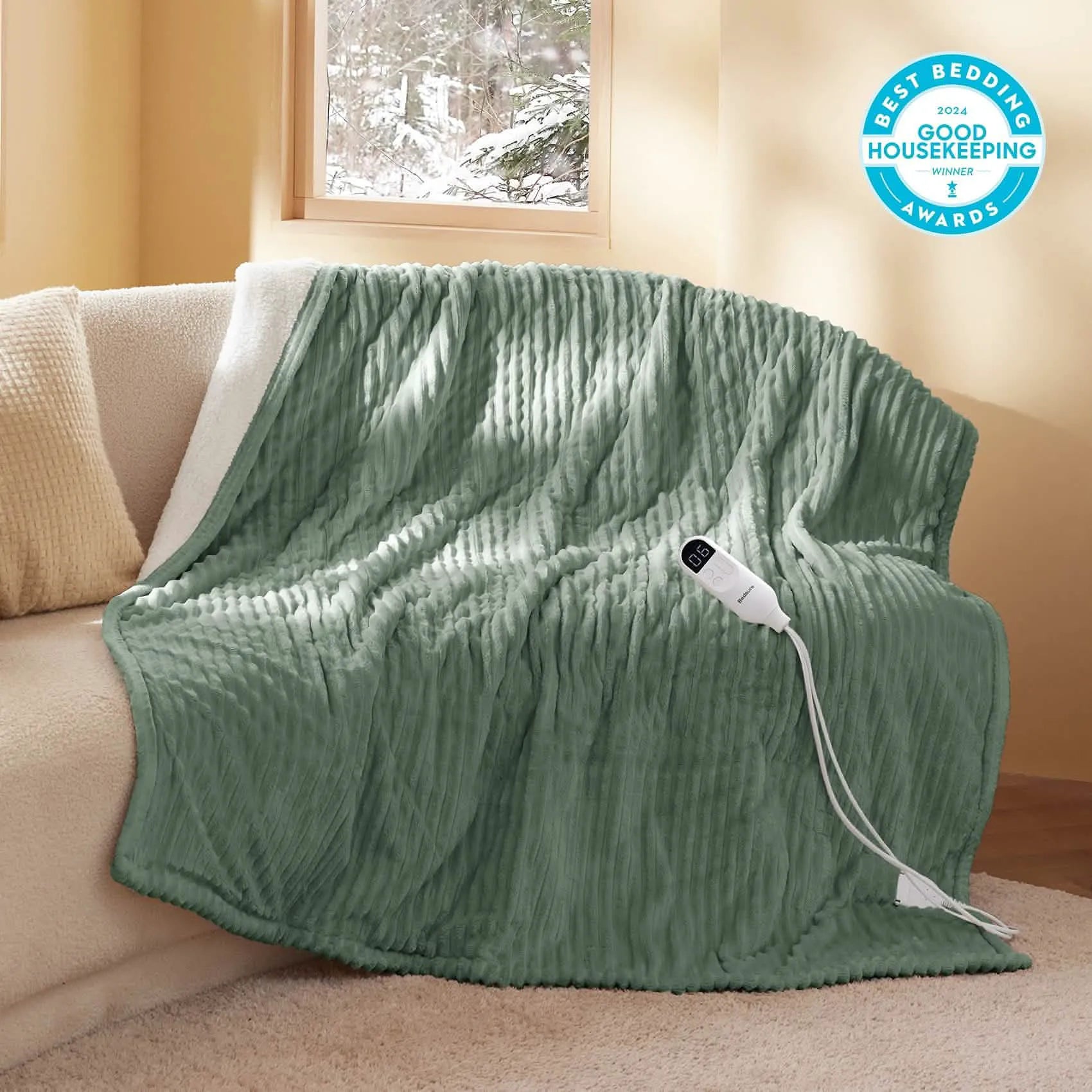 Ribbed Heated Blanket