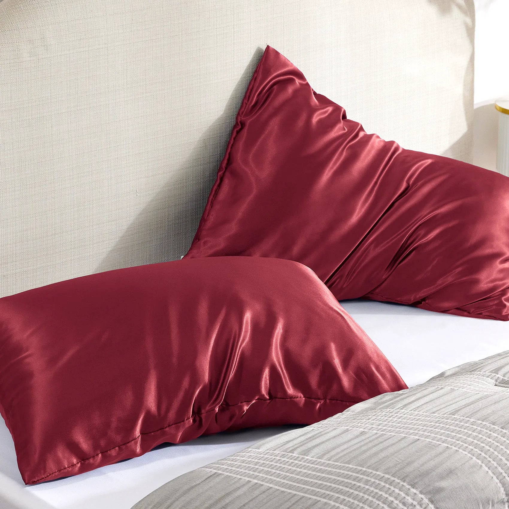 Luxurious Solid Satin Pillowcase