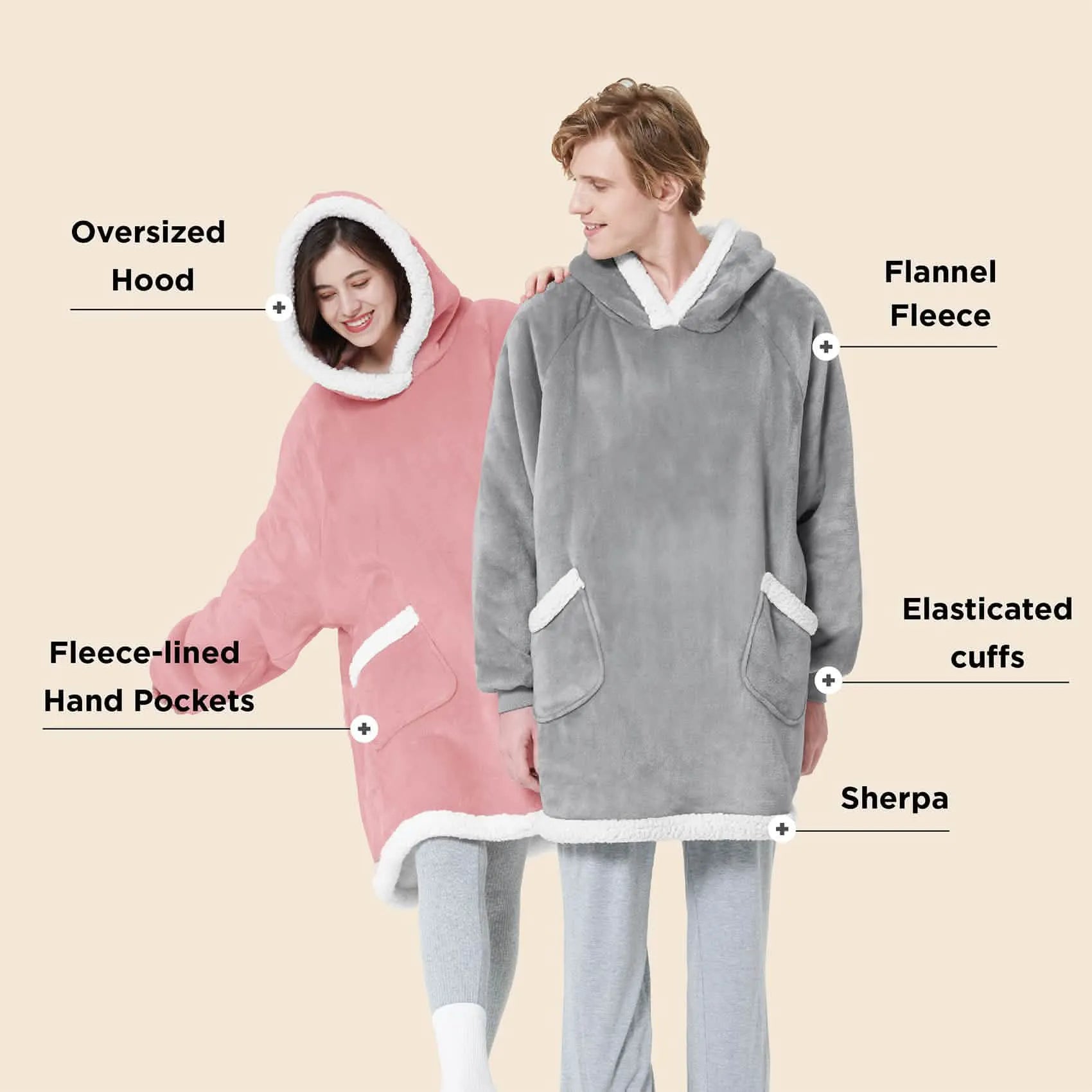 Sherpa Fleece Blanket Hoodie