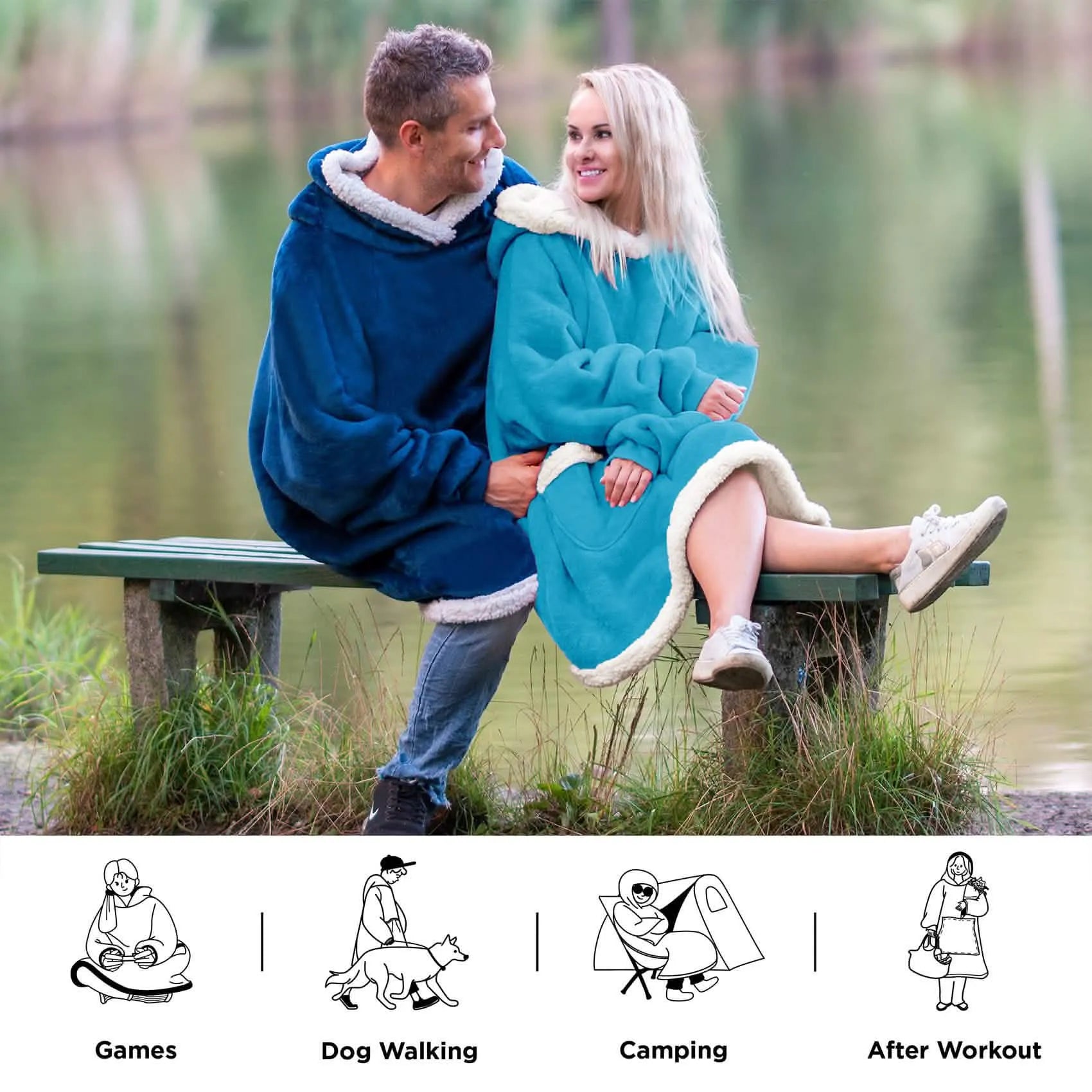Sherpa Fleece Blanket Hoodie